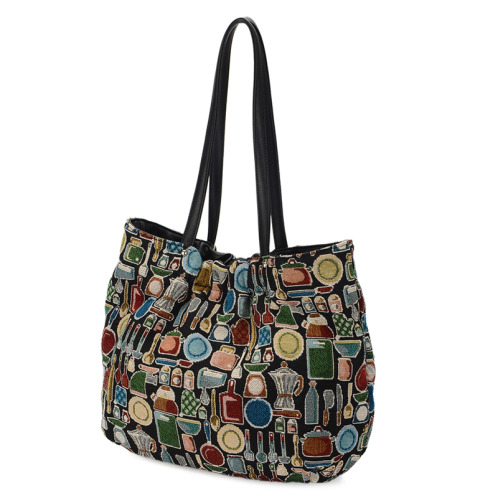 ラルジュ カトラリー柄 ゴブラントートバッグ