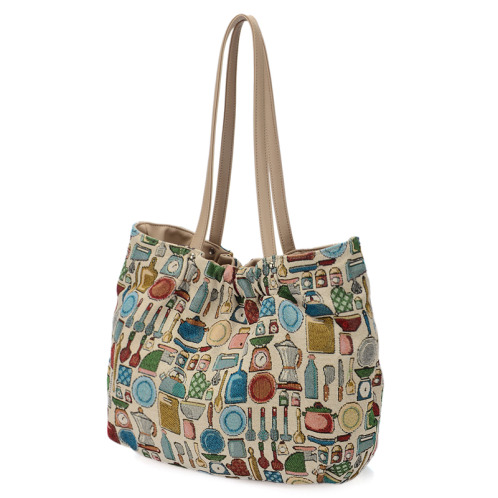 ラルジュ カトラリー柄 ゴブラントートバッグ