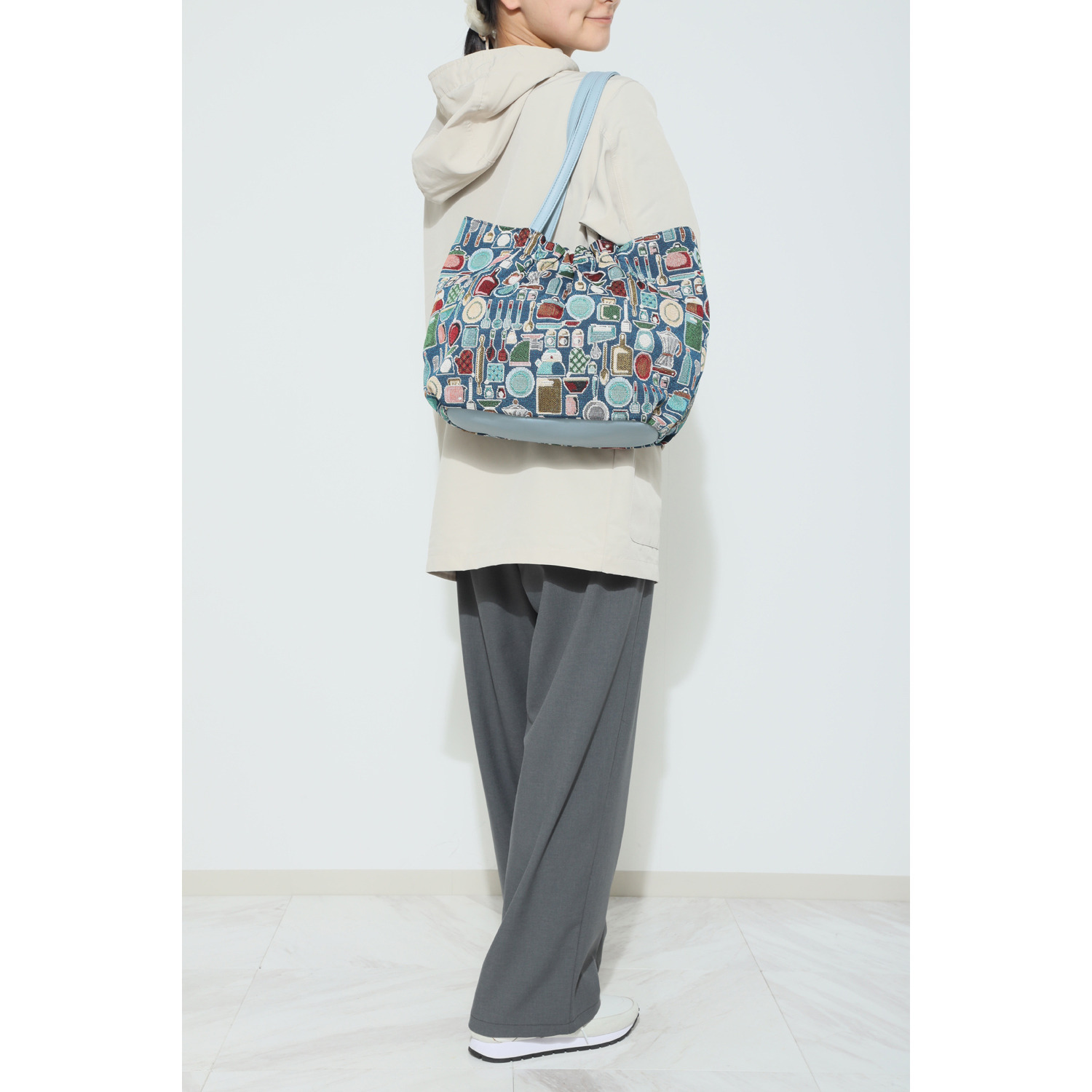 ラルジュ カトラリー柄 ゴブラントートバッグ