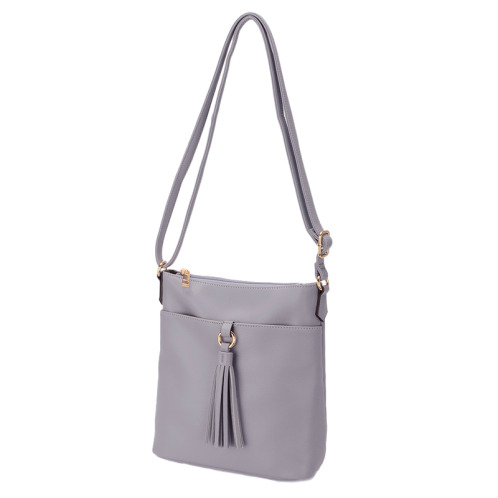 ラルジュ タッセル付 フェイクレザー ショルダーバッグ