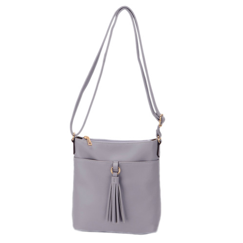 ラルジュ タッセル付 フェイクレザー ショルダーバッグ