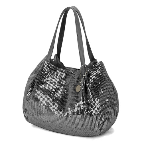 ラルジュ キラキラスパンコール ハンドバッグ