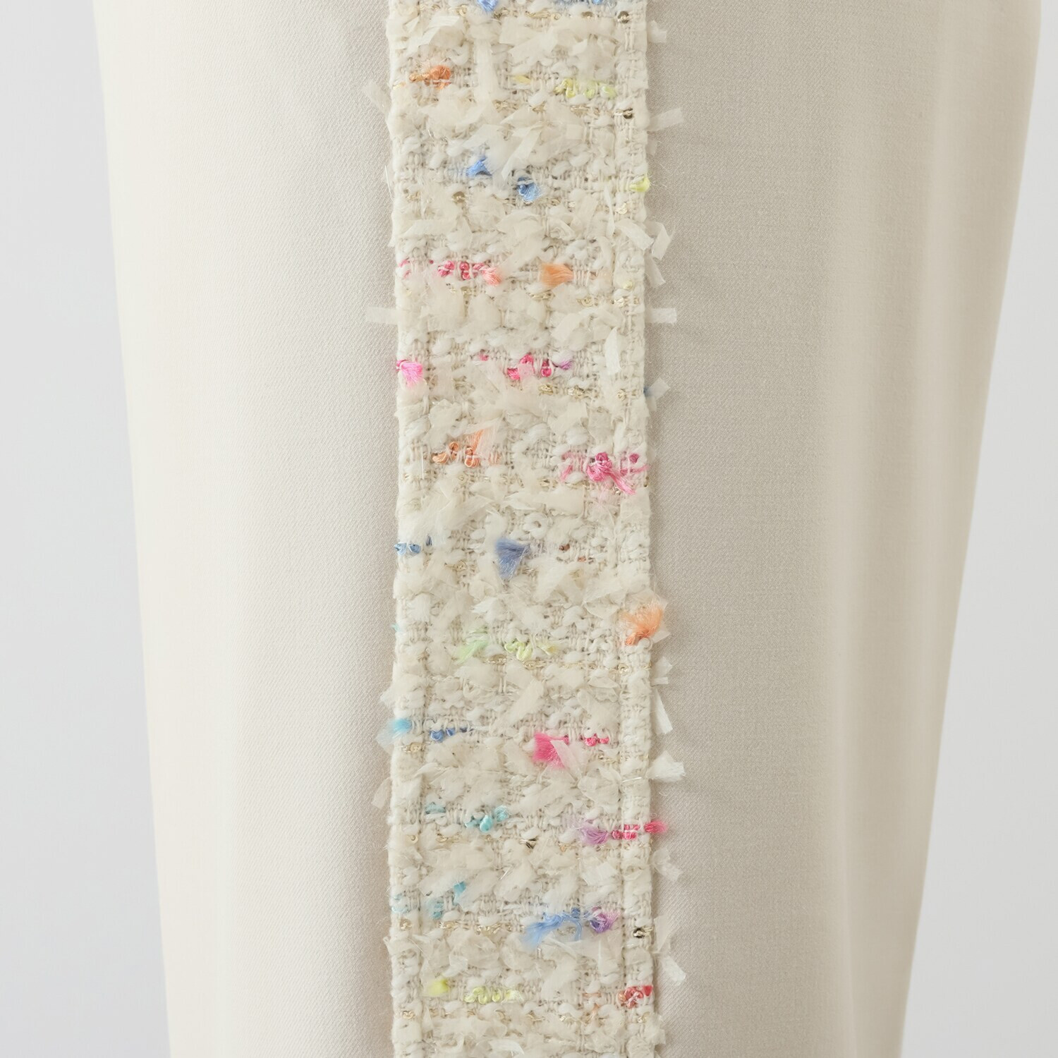 マダムミーナ ストレッチツイル ファンシーツイード サイドラインアクセント パンツ