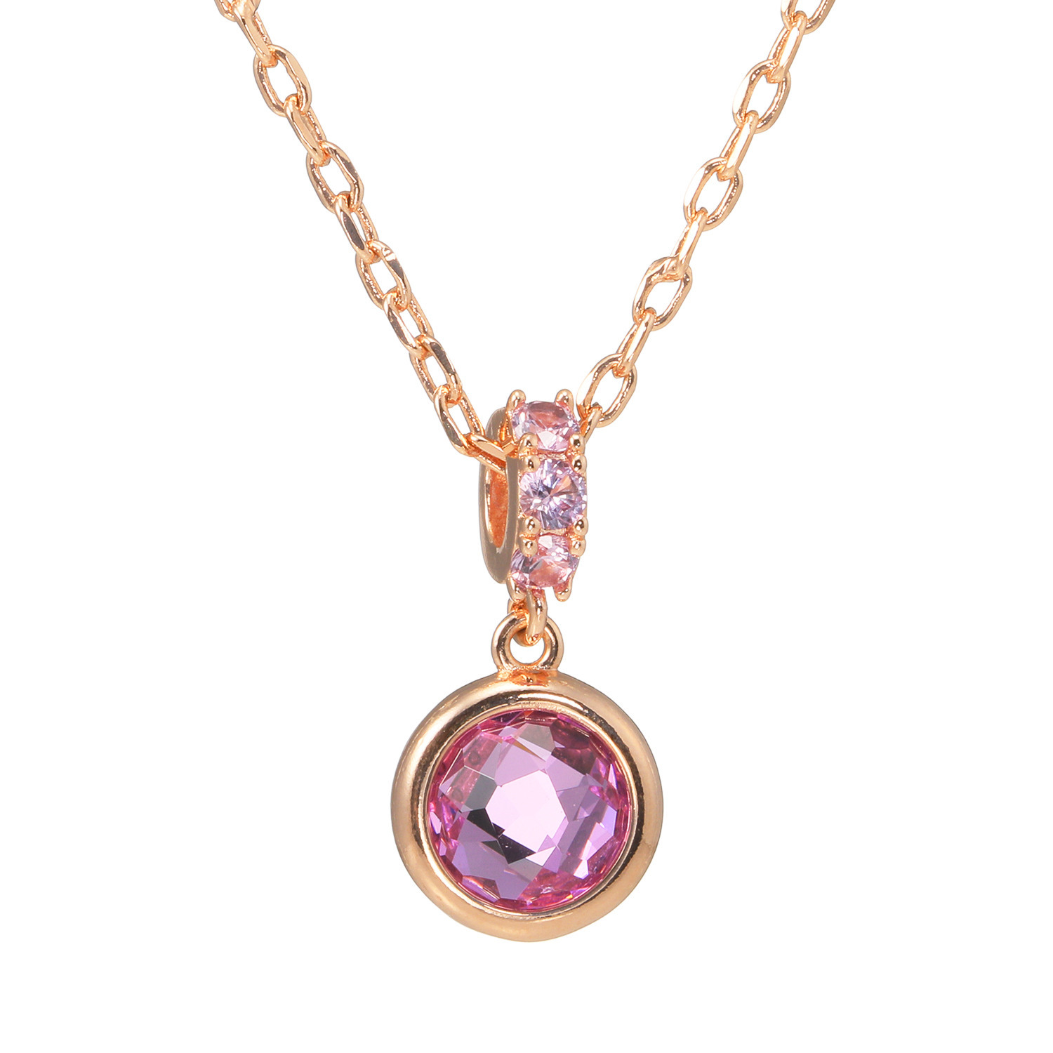 ローザリュール クリアストーン ブリオレットシェイプ ネックレス