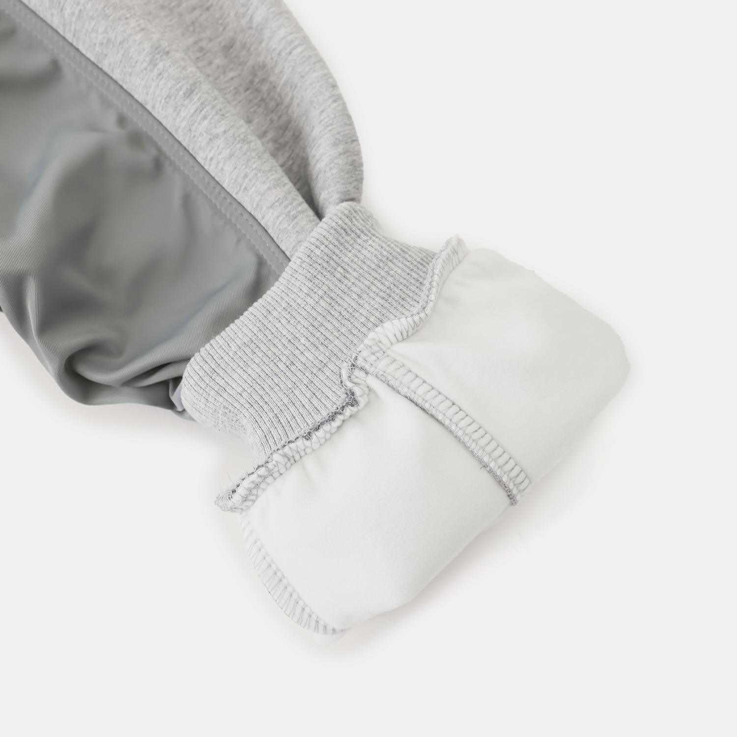 ヘブンアンドアース 裏起毛 異素材ミックス ギャザープルオーバー