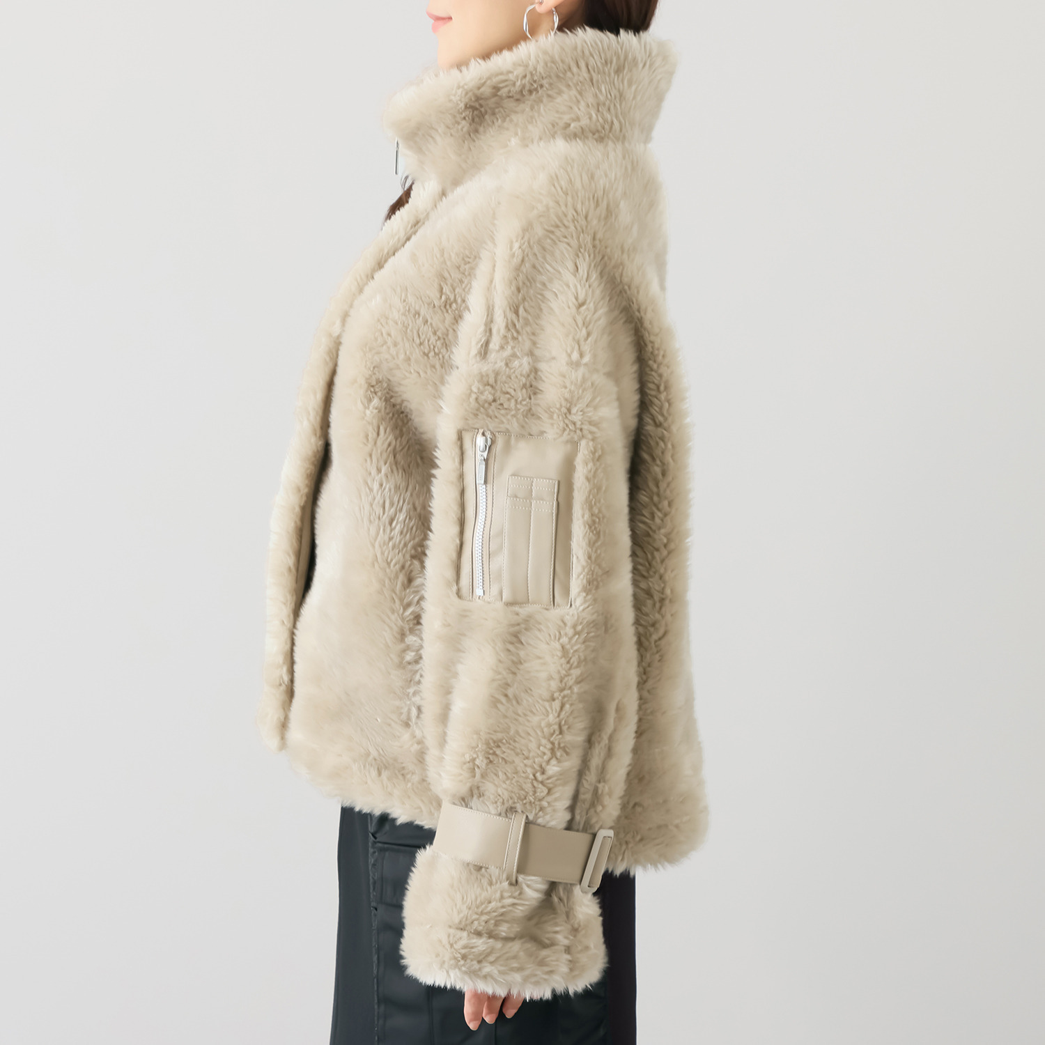 ヘブンアンドアース スエードボンディング ボアジャケット