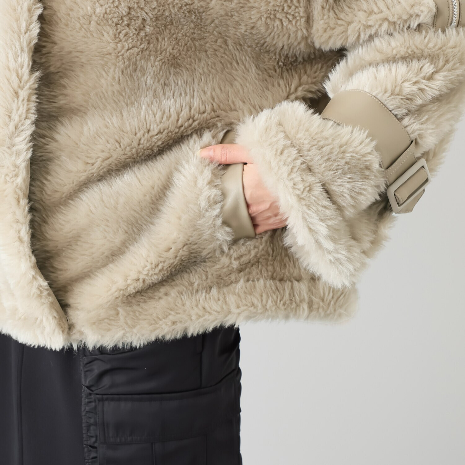 ヘブンアンドアース スエードボンディング ボアジャケット