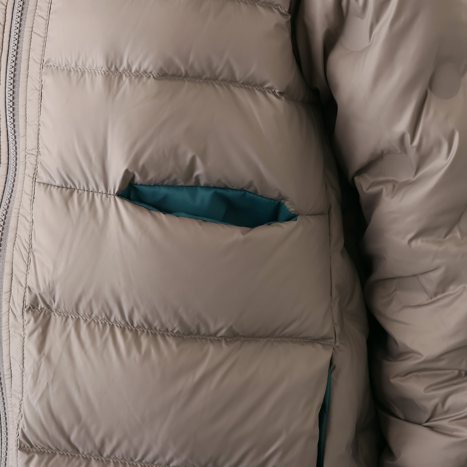 クリン　ヨシキ ドット柄 ライトダウン ミドルコート