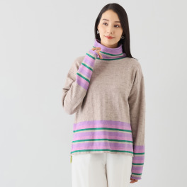 クリン　ヨシキ マルチカラーボーダー ニットプルオーバー