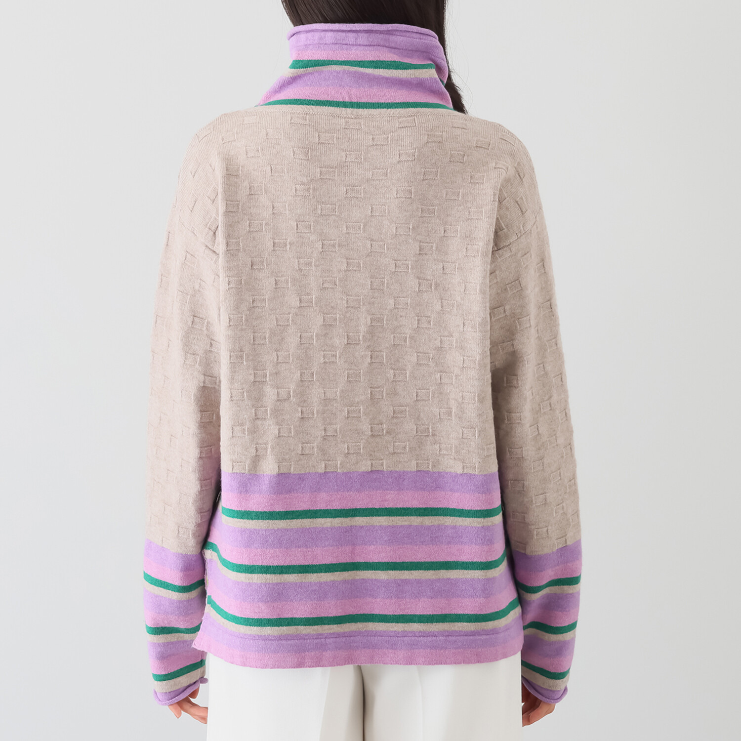 クリン　ヨシキ マルチカラーボーダー ニットプルオーバー