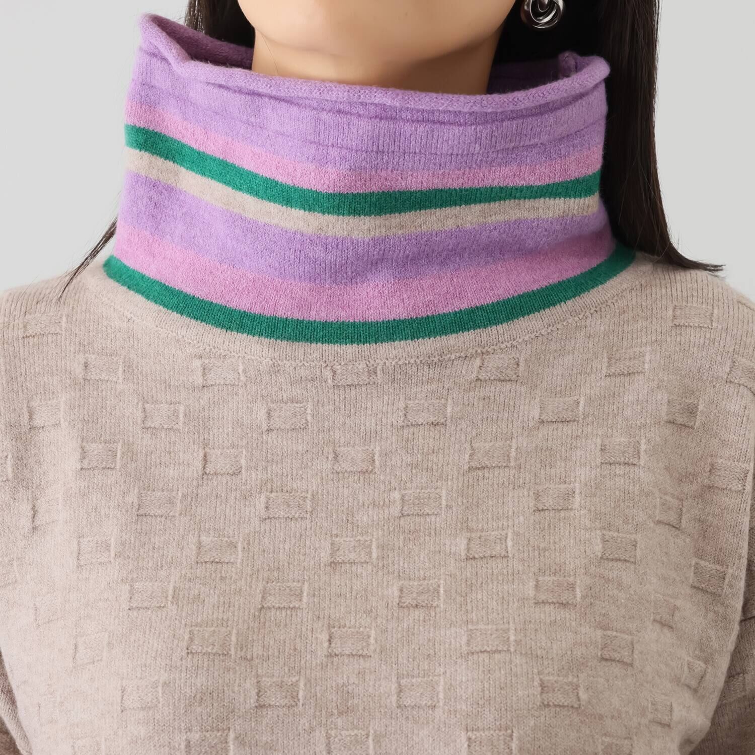 クリン　ヨシキ マルチカラーボーダー ニットプルオーバー