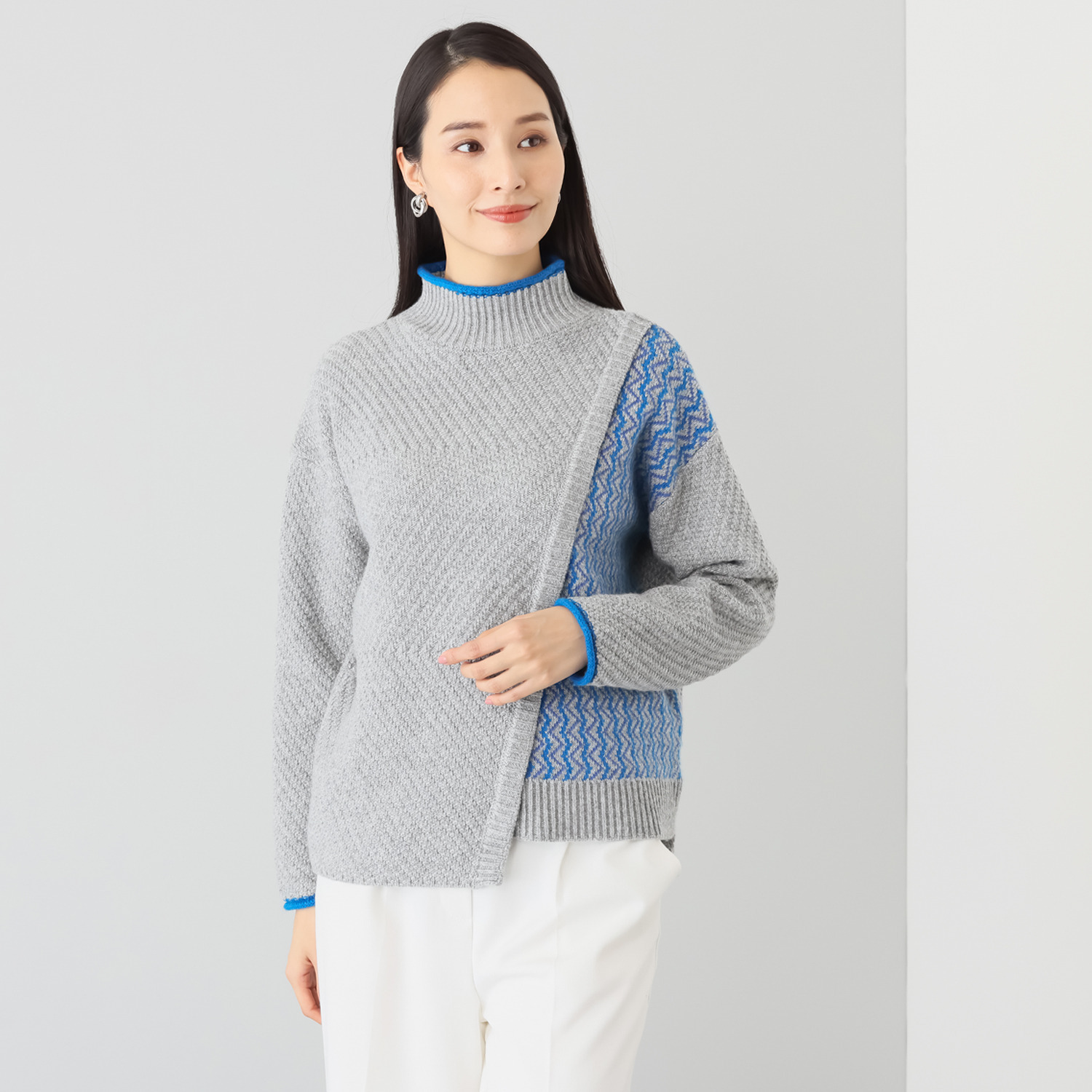 クリン　ヨシキ ラップデザイン ニットプルオーバー