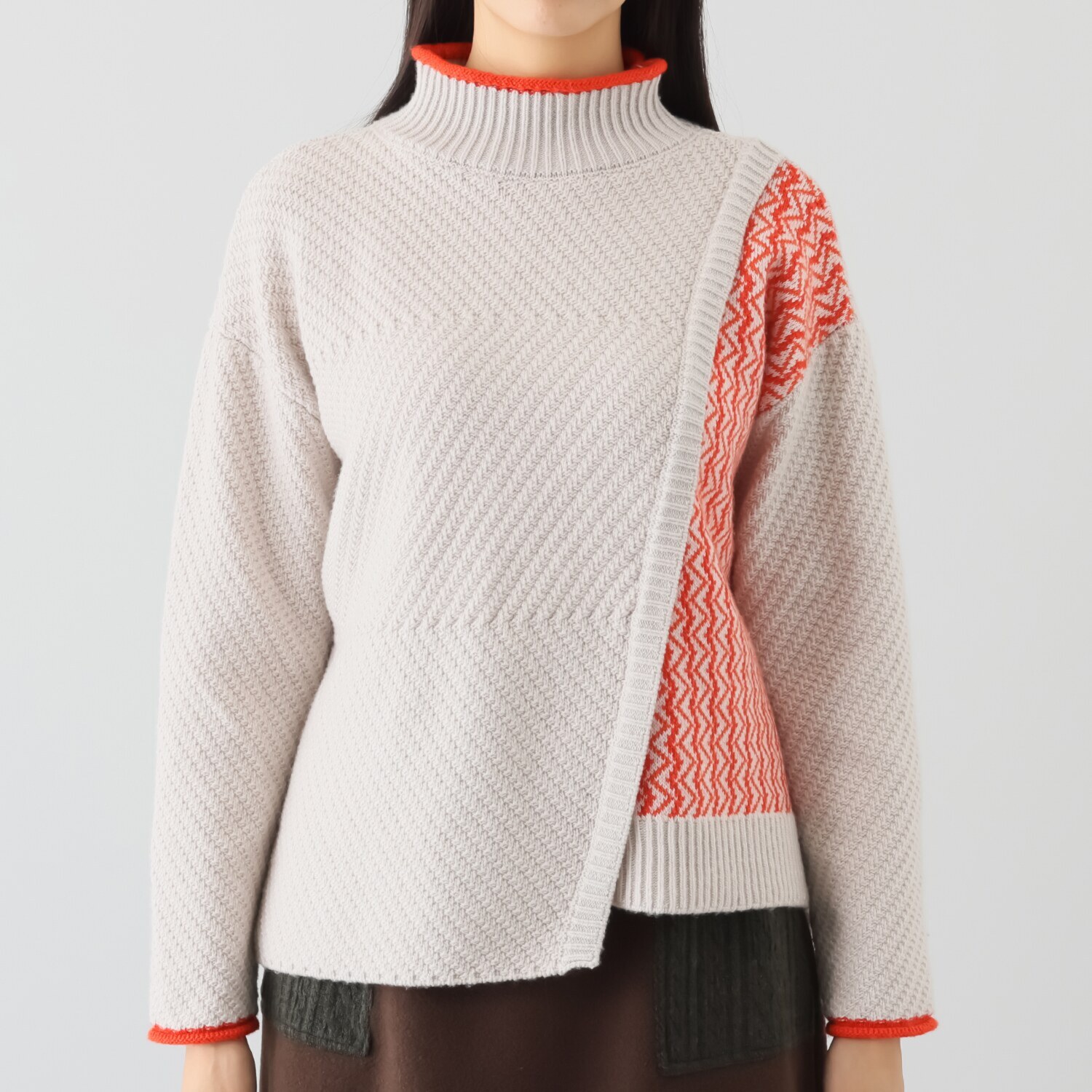 クリン　ヨシキ ラップデザイン ニットプルオーバー