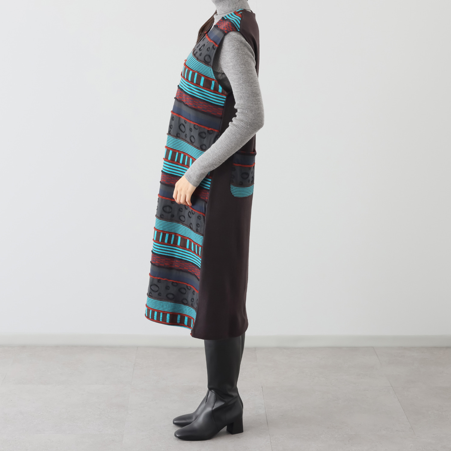 クリン　ヨシキ パイルジャガード ジャンパースカート