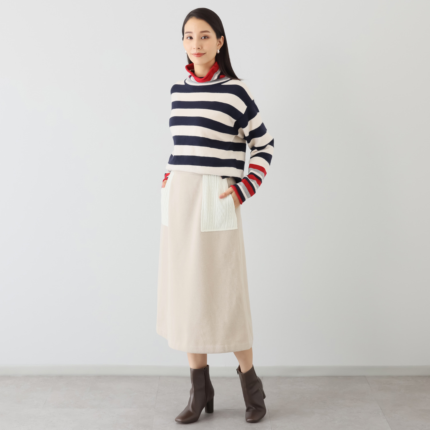 クリン　ヨシキ モッサ起毛 Ａラインスカート