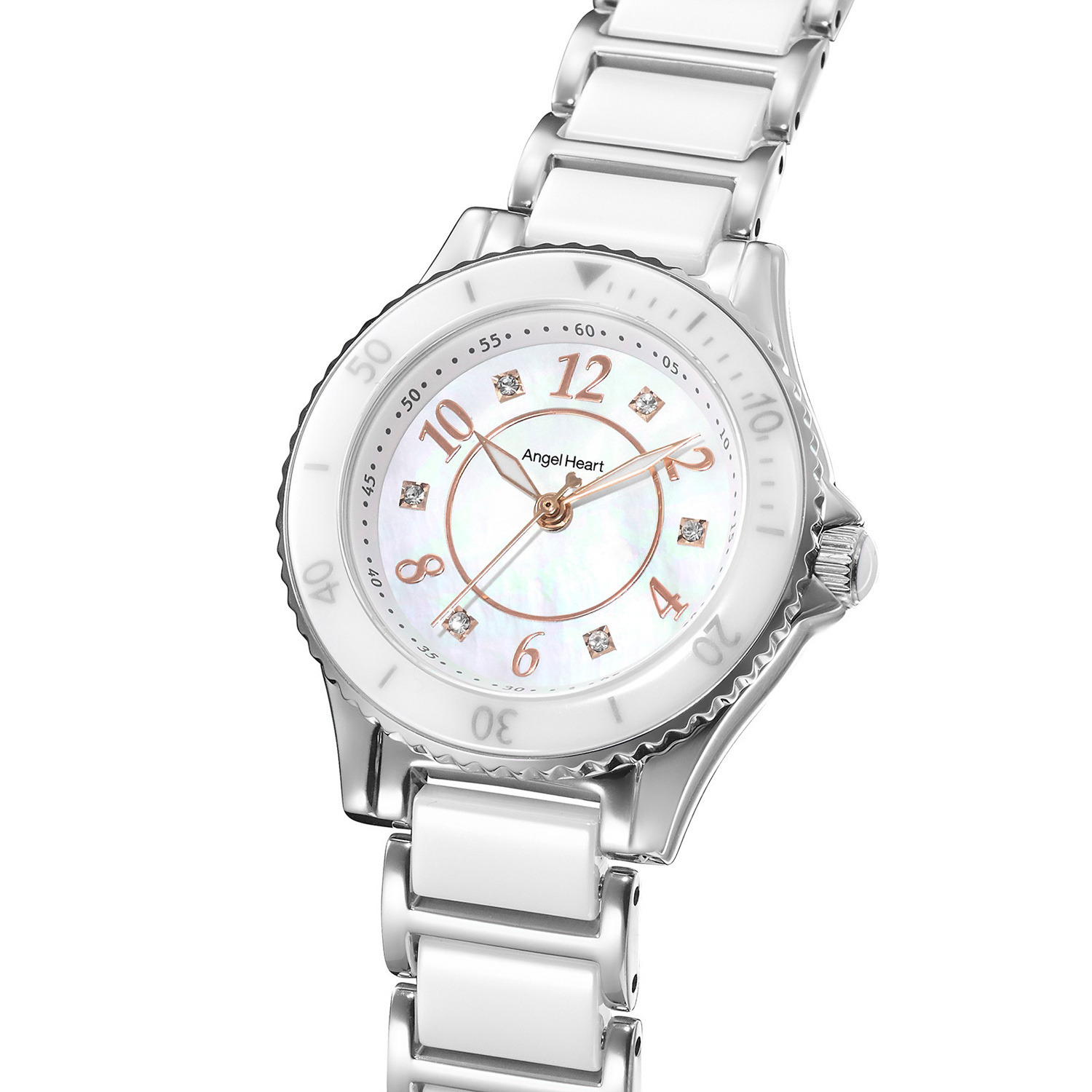 エンジェルハート ラブスポーツ ラウンドフェイス ソーラーウォッチ ＜ホワイト＞