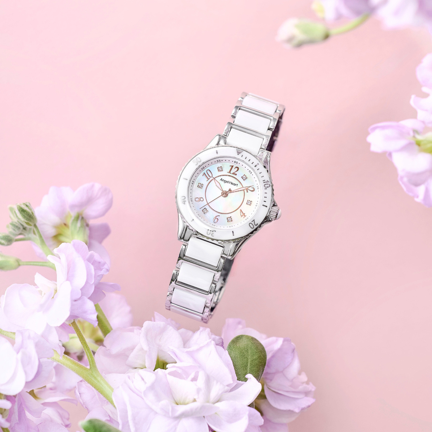 エンジェルハート ラブスポーツ ラウンドフェイス ソーラーウォッチ ＜ホワイト＞
