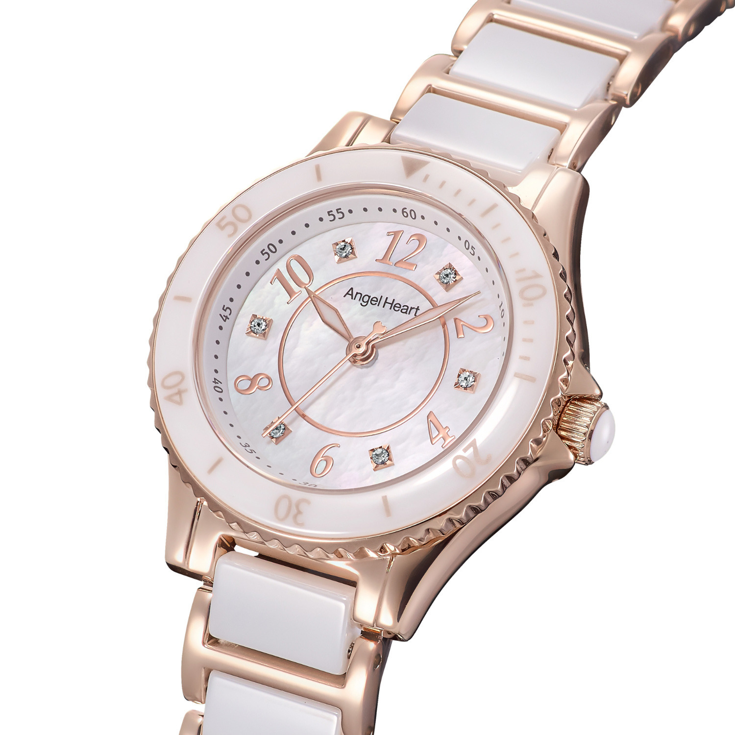 エンジェルハート ラブスポーツ ラウンドフェイス ソーラーウォッチ ＜ピンクゴールドカラー＞
