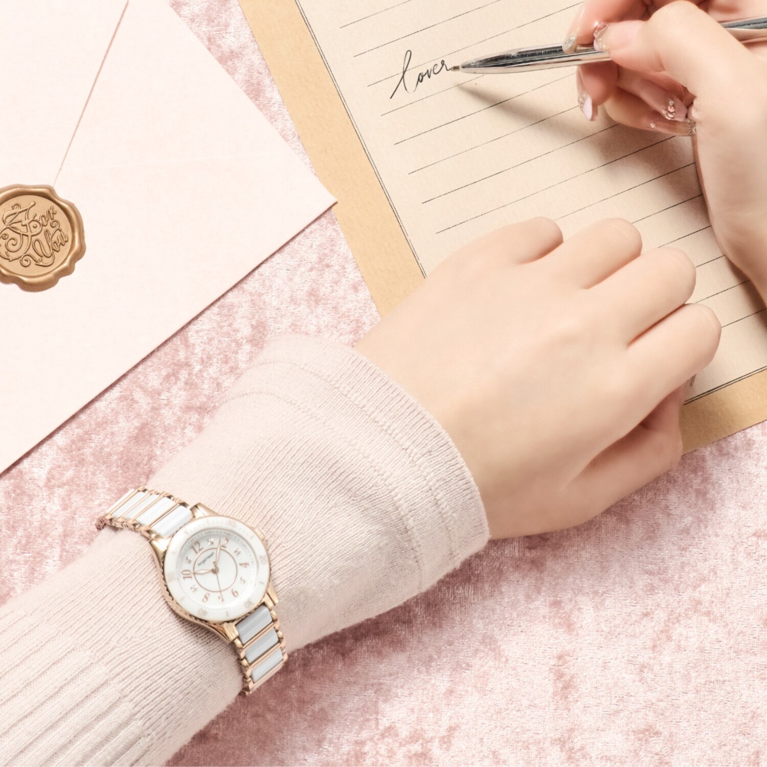 エンジェルハート ラブスポーツ ラウンドフェイス ソーラーウォッチ ＜ピンクゴールドカラー＞