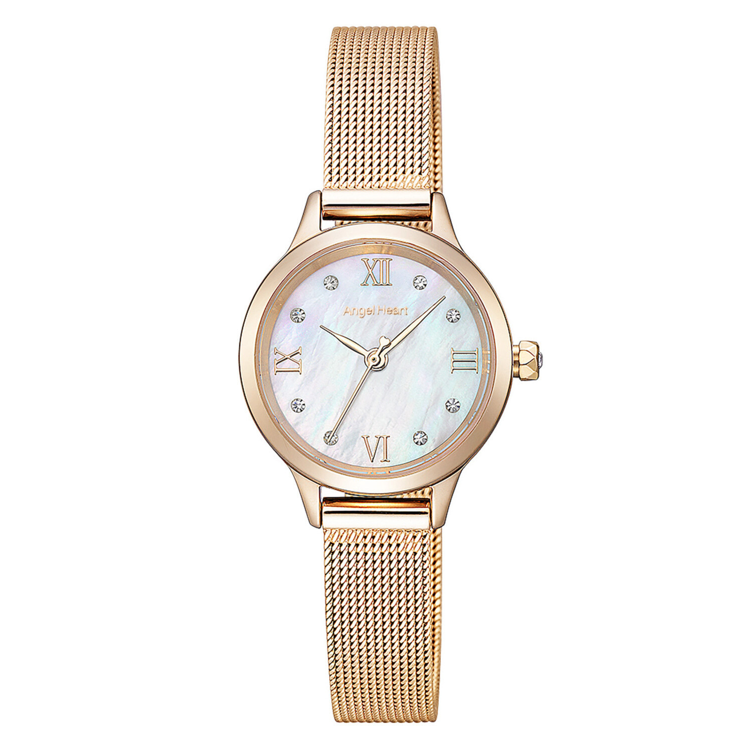 エンジェルハート トゥインクルタイム ラウンドフェイス ソーラーウォッチ ＜ピンクゴールドカラー＞