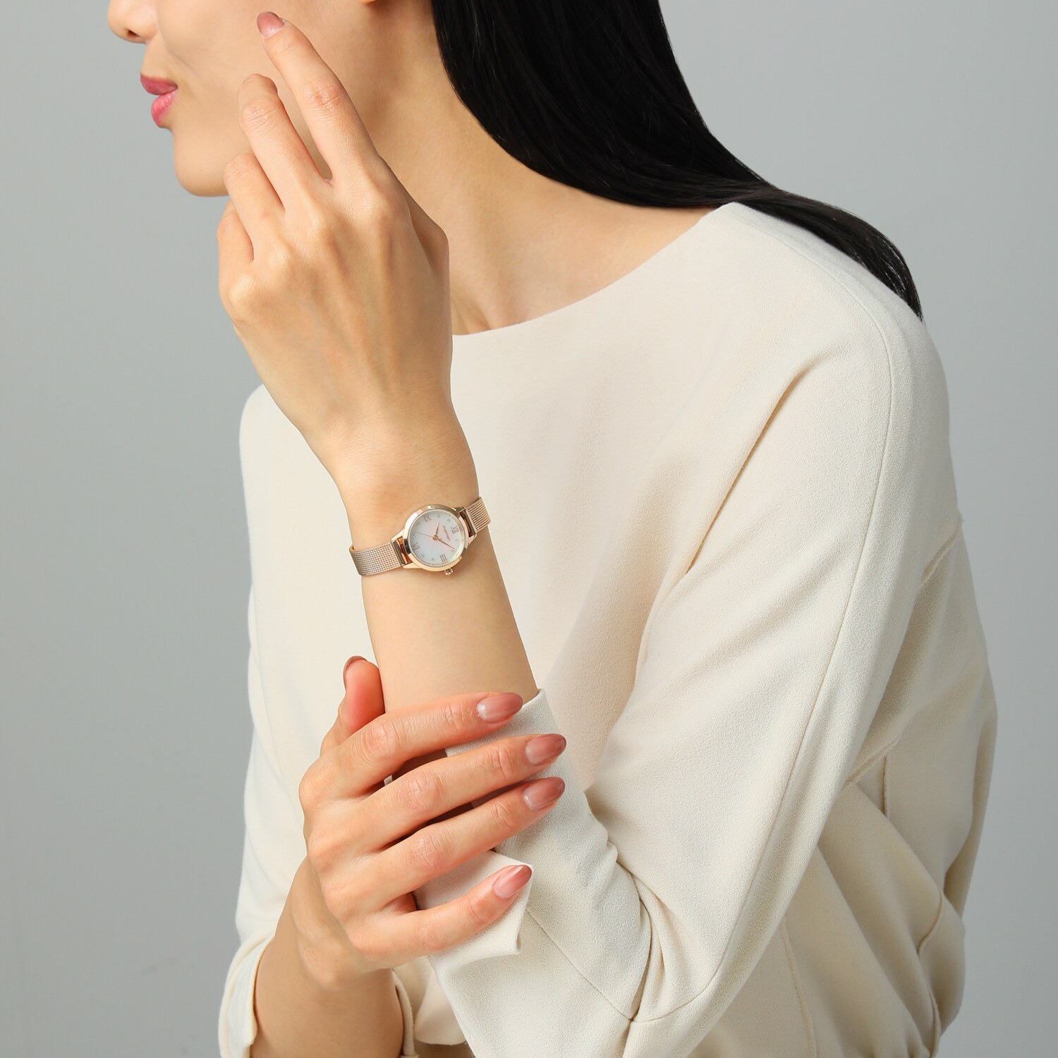 エンジェルハート トゥインクルタイム ラウンドフェイス ソーラーウォッチ ＜ピンクゴールドカラー＞