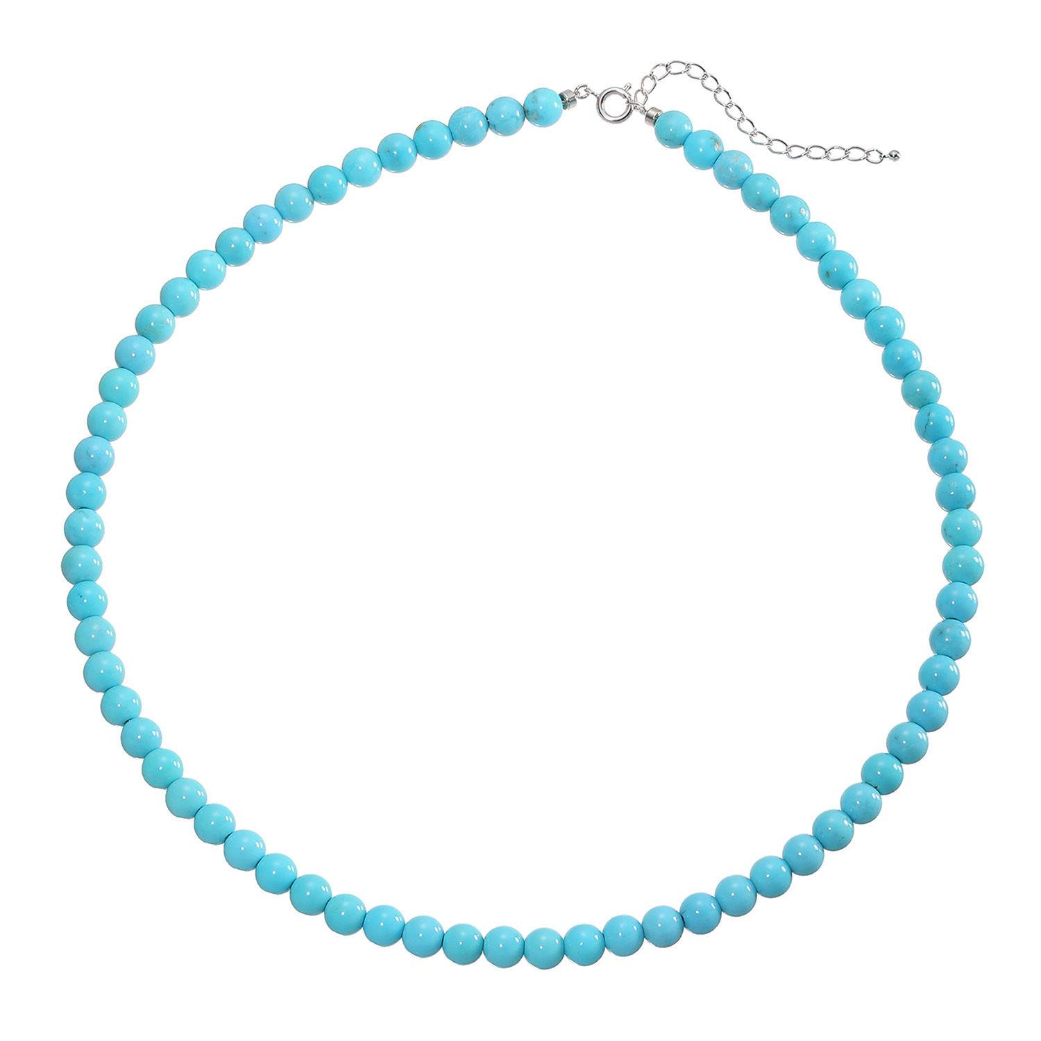 ミケランジェロ シルバー アリゾナ産ターコイズ ９０カラットＵＰ ボリュームネックレス
