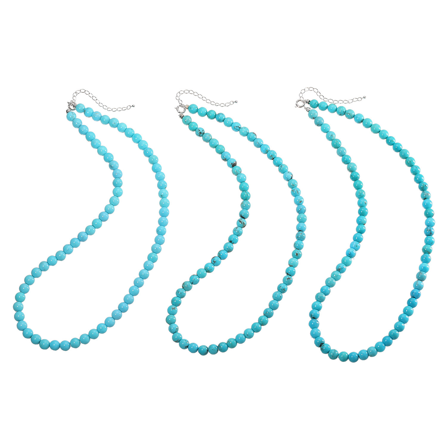 ミケランジェロ シルバー アリゾナ産ターコイズ ９０カラットＵＰ ボリュームネックレス