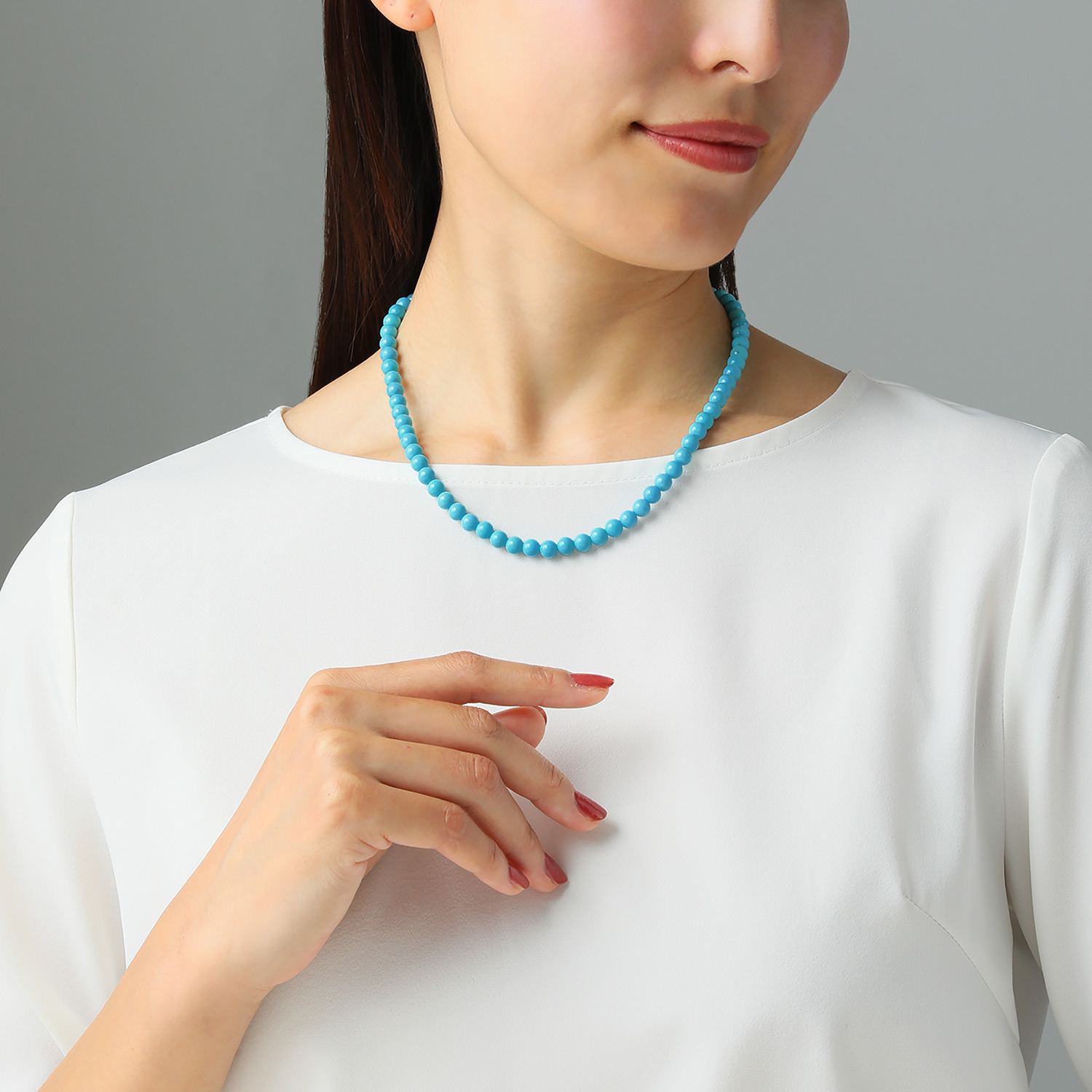 ミケランジェロ シルバー アリゾナ産ターコイズ ９０カラットＵＰ ボリュームネックレス