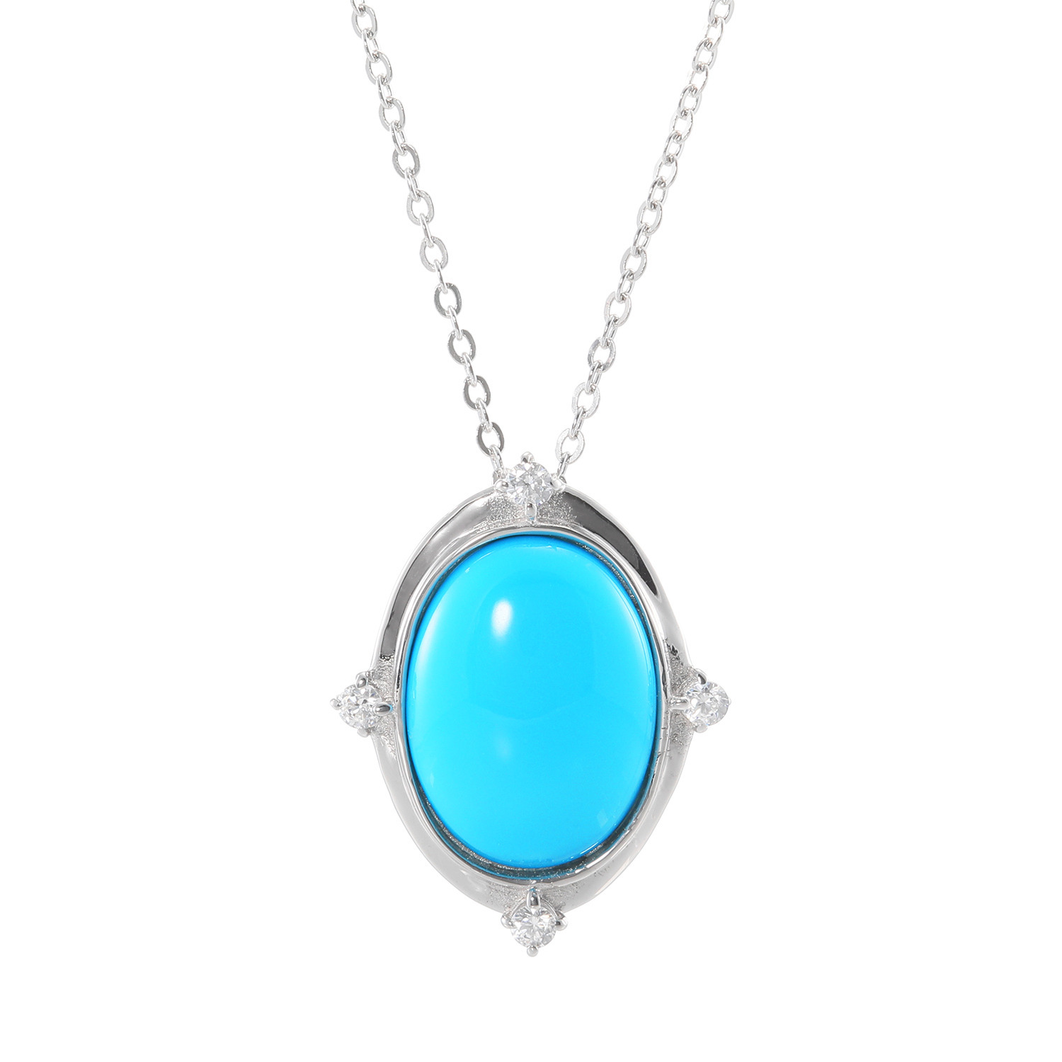 ミケランジェロ シルバー ３カラットＵＰ アリゾナ産 ターコイズ＆ＣＺ ペンダント