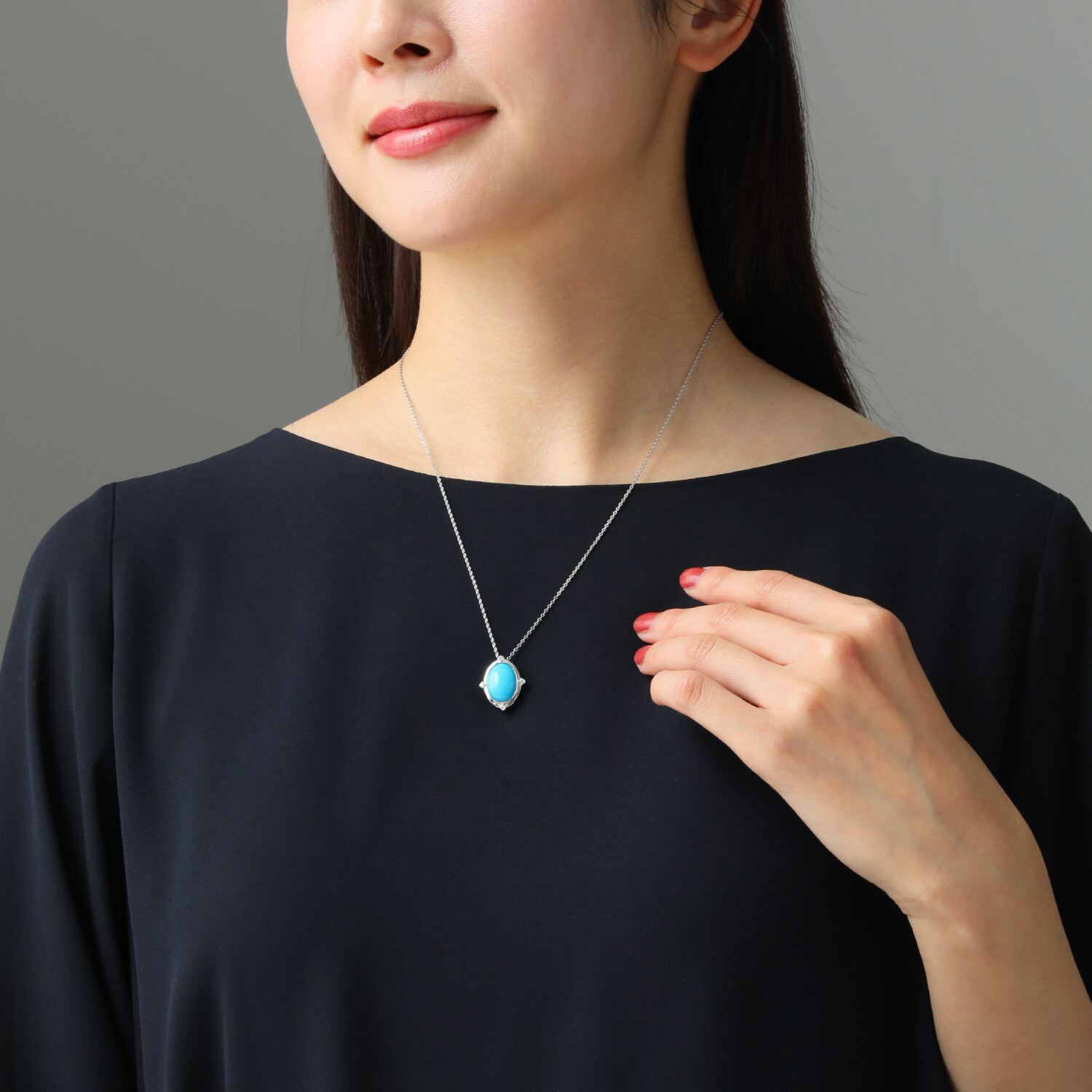 ミケランジェロ シルバー ３カラットＵＰ アリゾナ産 ターコイズ＆ＣＺ ペンダント