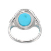 ミケランジェロ シルバー ３カラットＵＰ アリゾナ産 ターコイズ＆ＣＺ リング