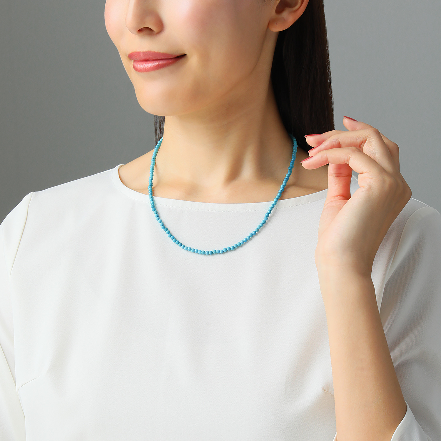 ミケランジェロ アリゾナ産ターコイズ シンプルネックレス