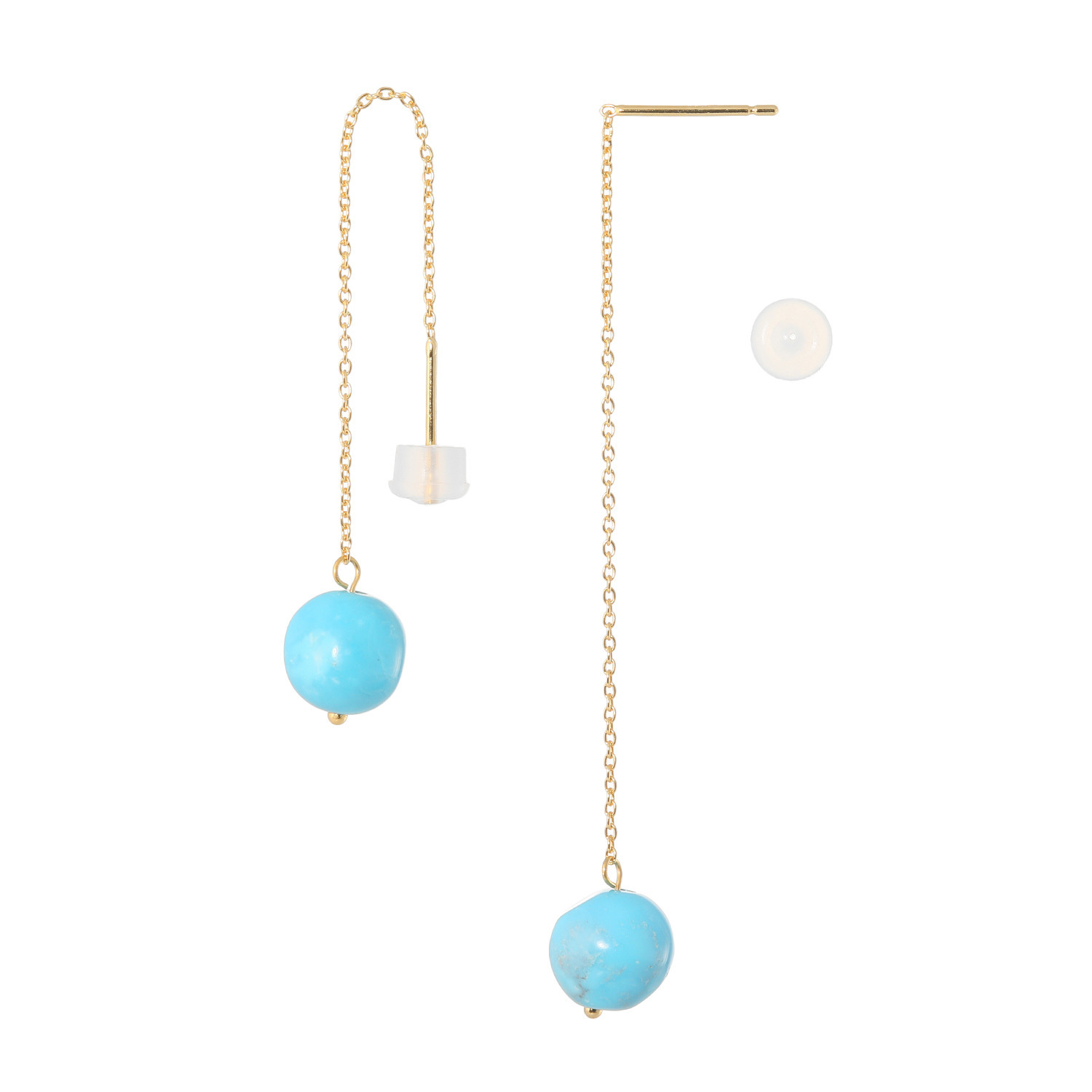 ミケランジェロ シルバー アリゾナ産ターコイズ アメリカンピアス