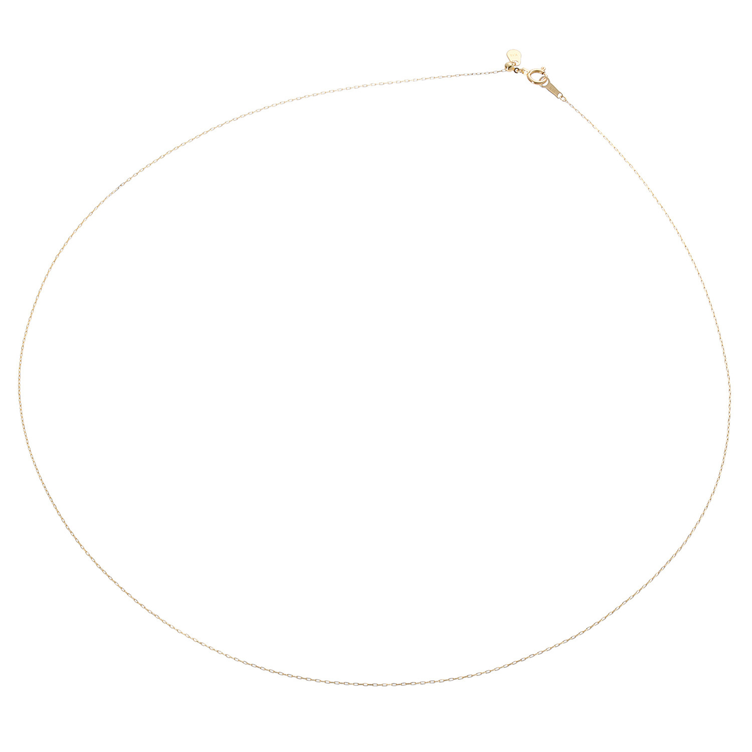 響美 １８Ｋ グリームカット ケーブルチェーン スライドネックレス