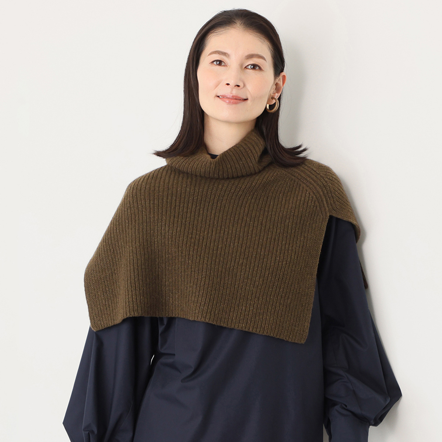 ネイチャーズ 無染色ヤク 片畦編み ネックウォーマー