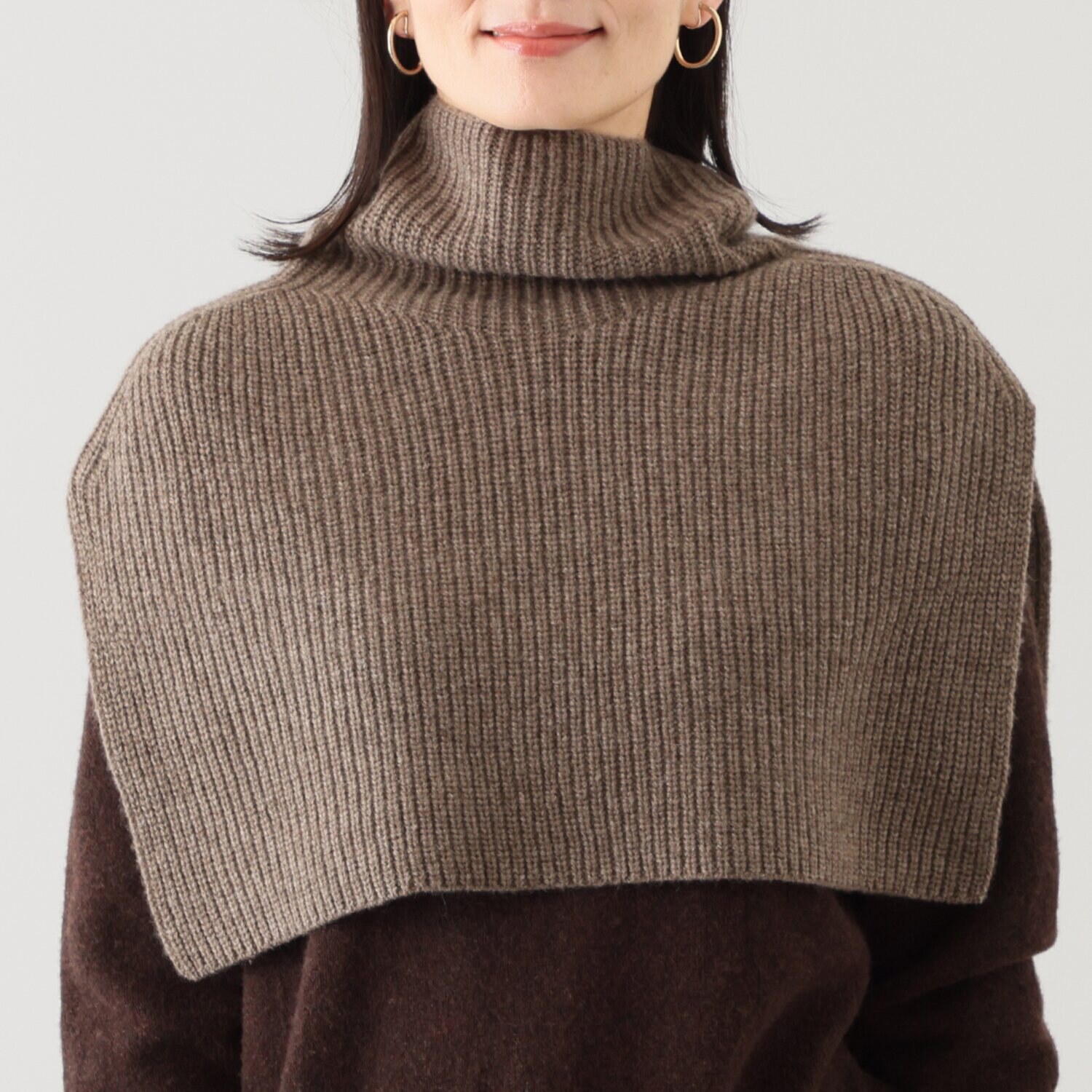 ネイチャーズ 無染色ヤク 片畦編み ネックウォーマー