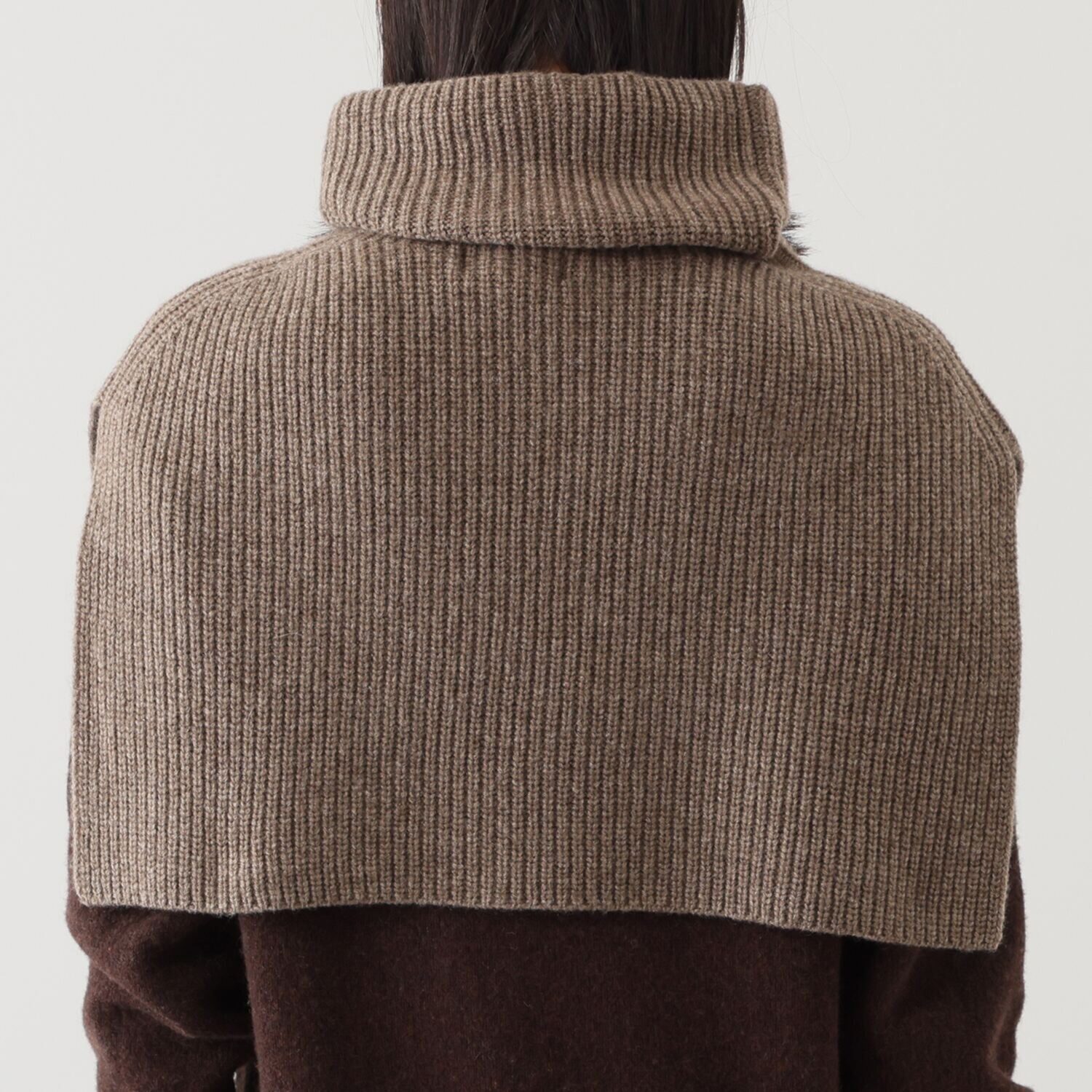 ネイチャーズ 無染色ヤク 片畦編み ネックウォーマー