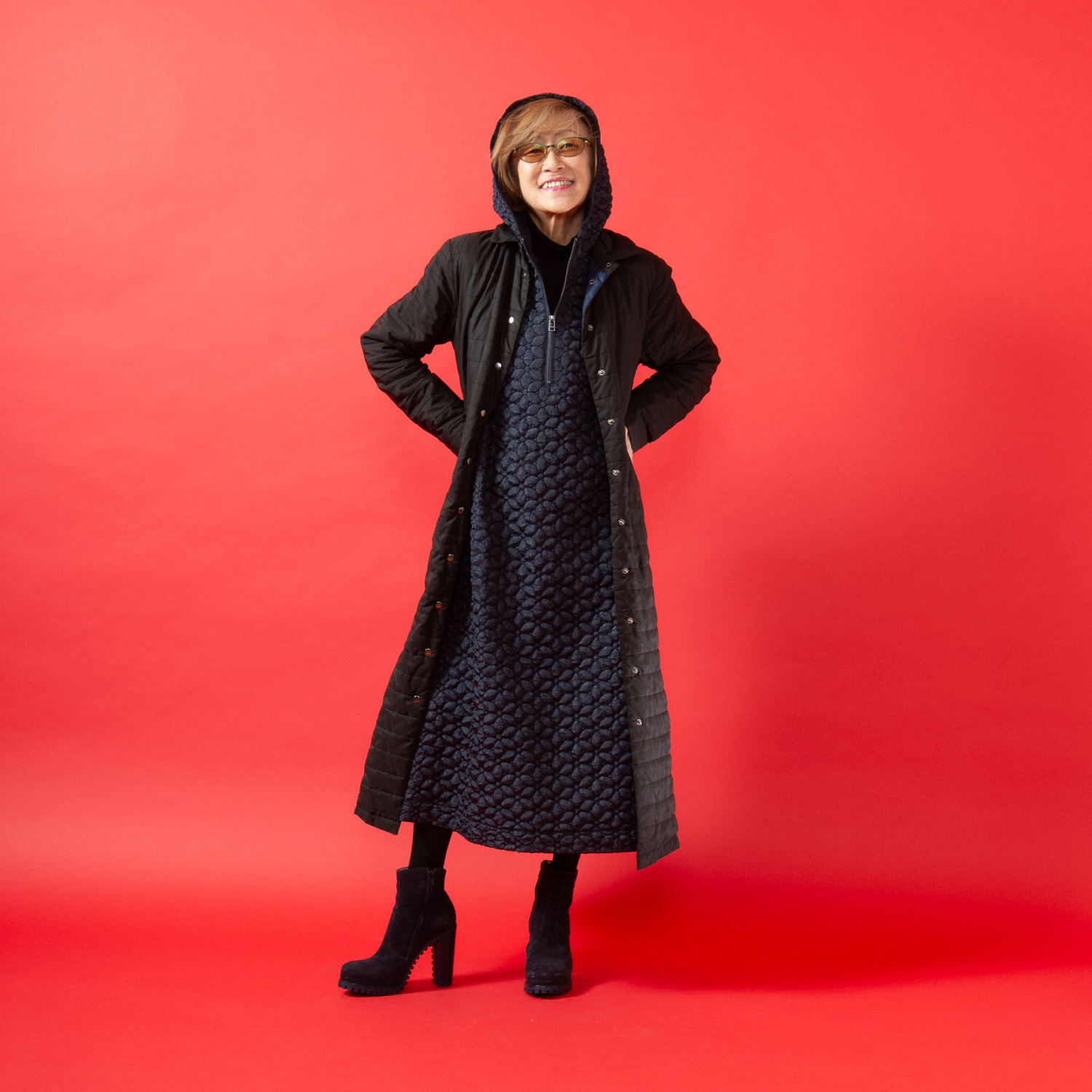 ミニマライズプラス 花柄ジャガードで 甘さもありつつ シャープに着こなせる 大人上品なワンピース