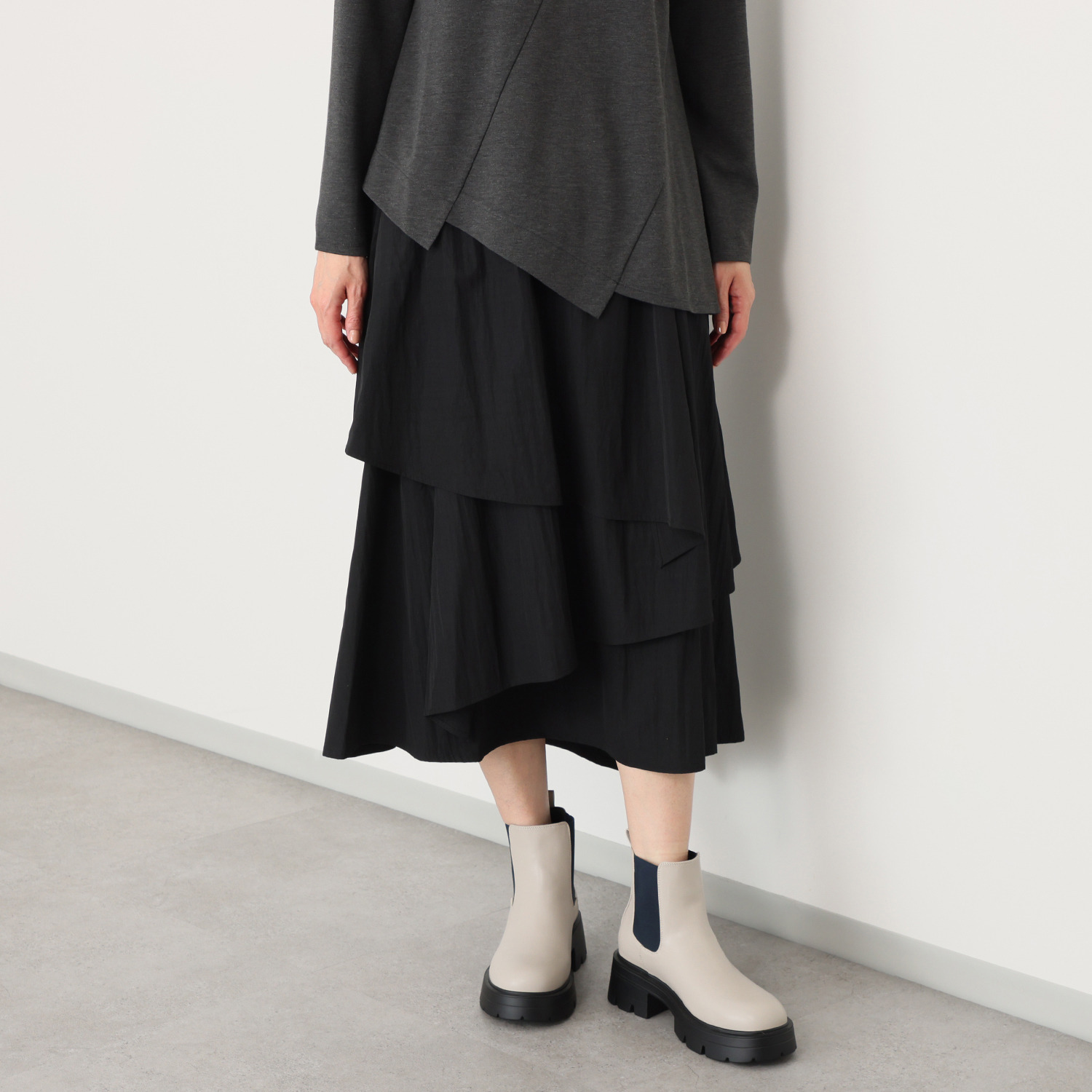 ミニマライズプラス パターンにこだわった ミニマの レイヤースカート