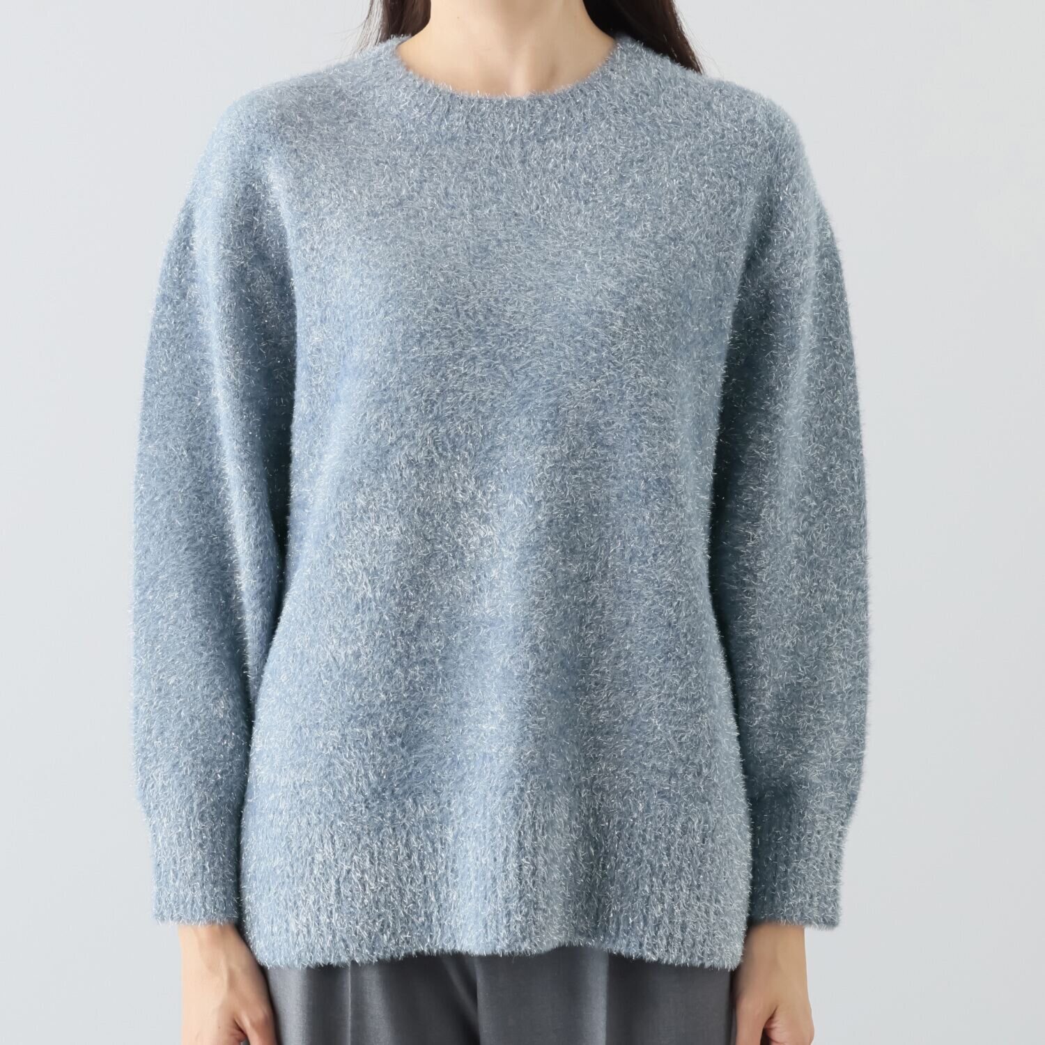 ミニマライズプラス クリスマスを彩る ちょっとラメ糸で大人の 上品なキラキラ感を楽しむ 気持ちが上がる ニットプルオーバー