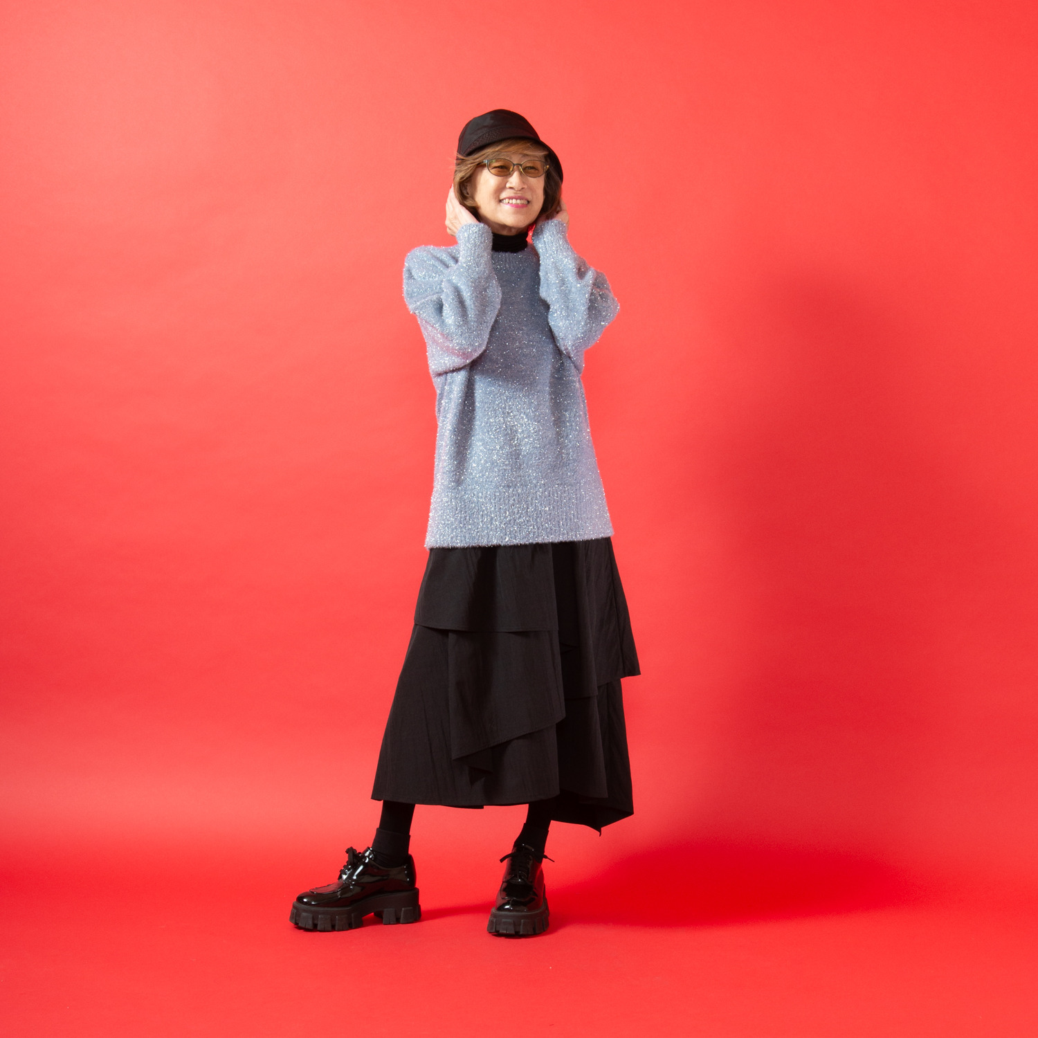 ミニマライズプラス クリスマスを彩る ちょっとラメ糸で大人の 上品なキラキラ感を楽しむ 気持ちが上がる ニットプルオーバー