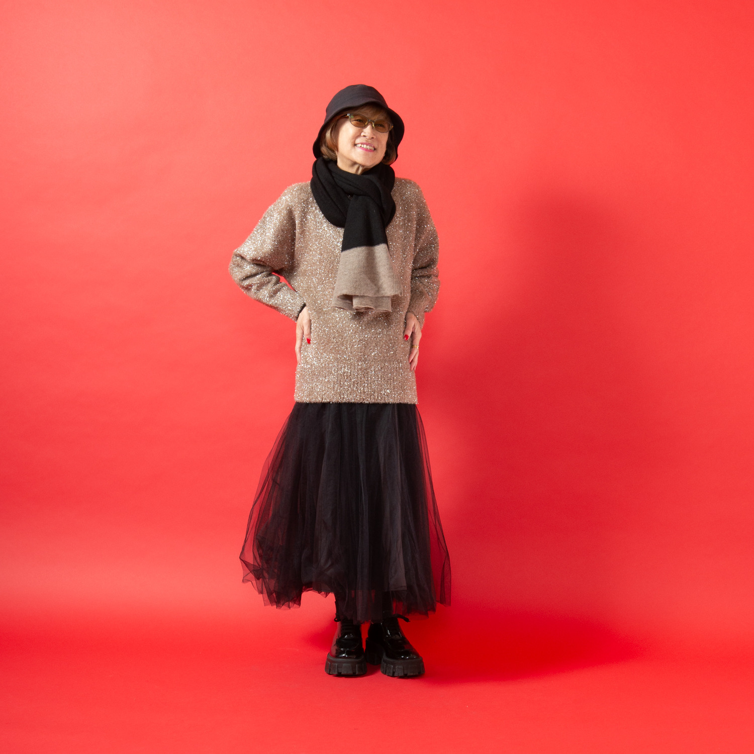 ミニマライズプラス クリスマスを彩る ちょっとラメ糸で大人の 上品なキラキラ感を楽しむ 気持ちが上がる ニットプルオーバー