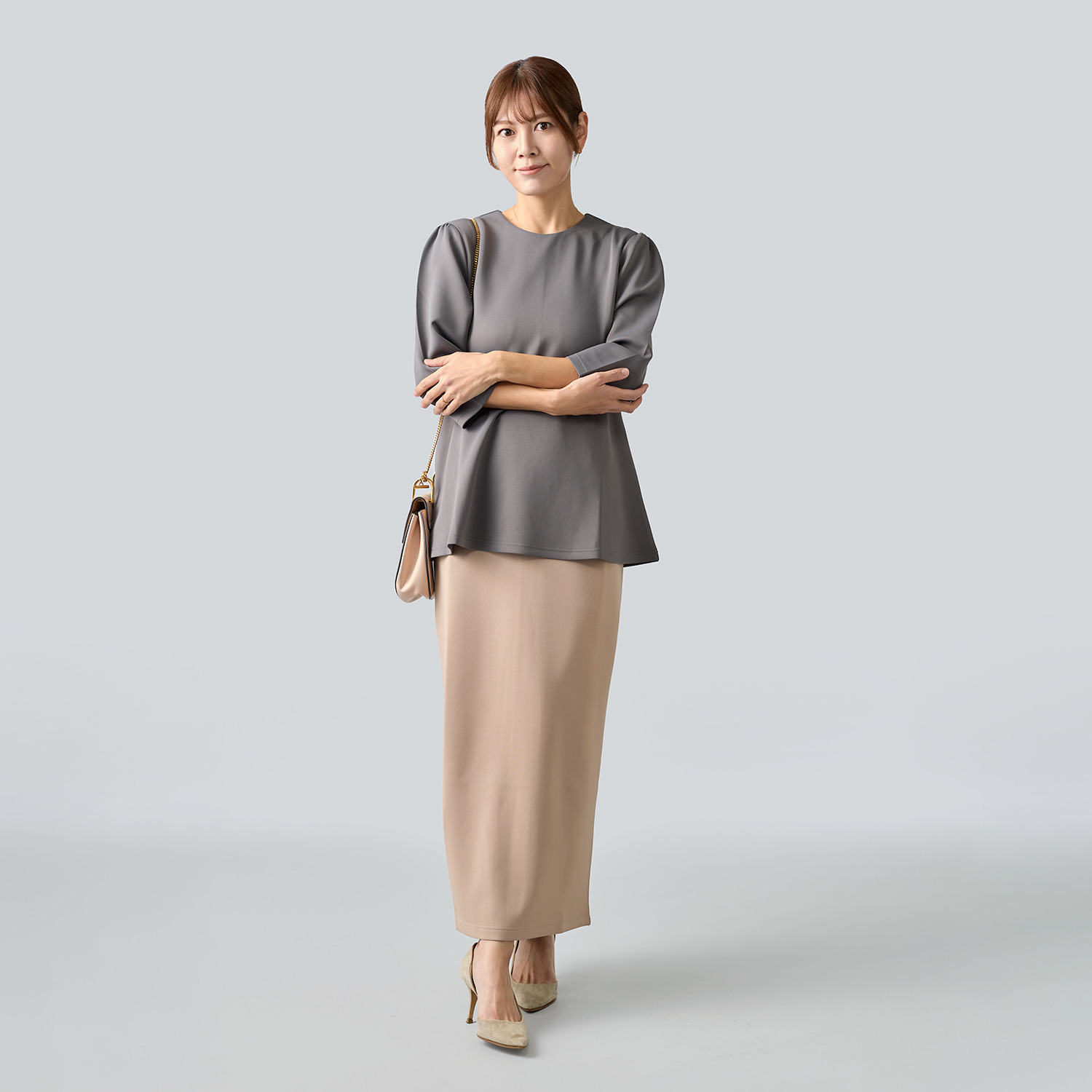 マンスリートライミー 着回し抜群 きれいシルエット トップス＆パンツセット