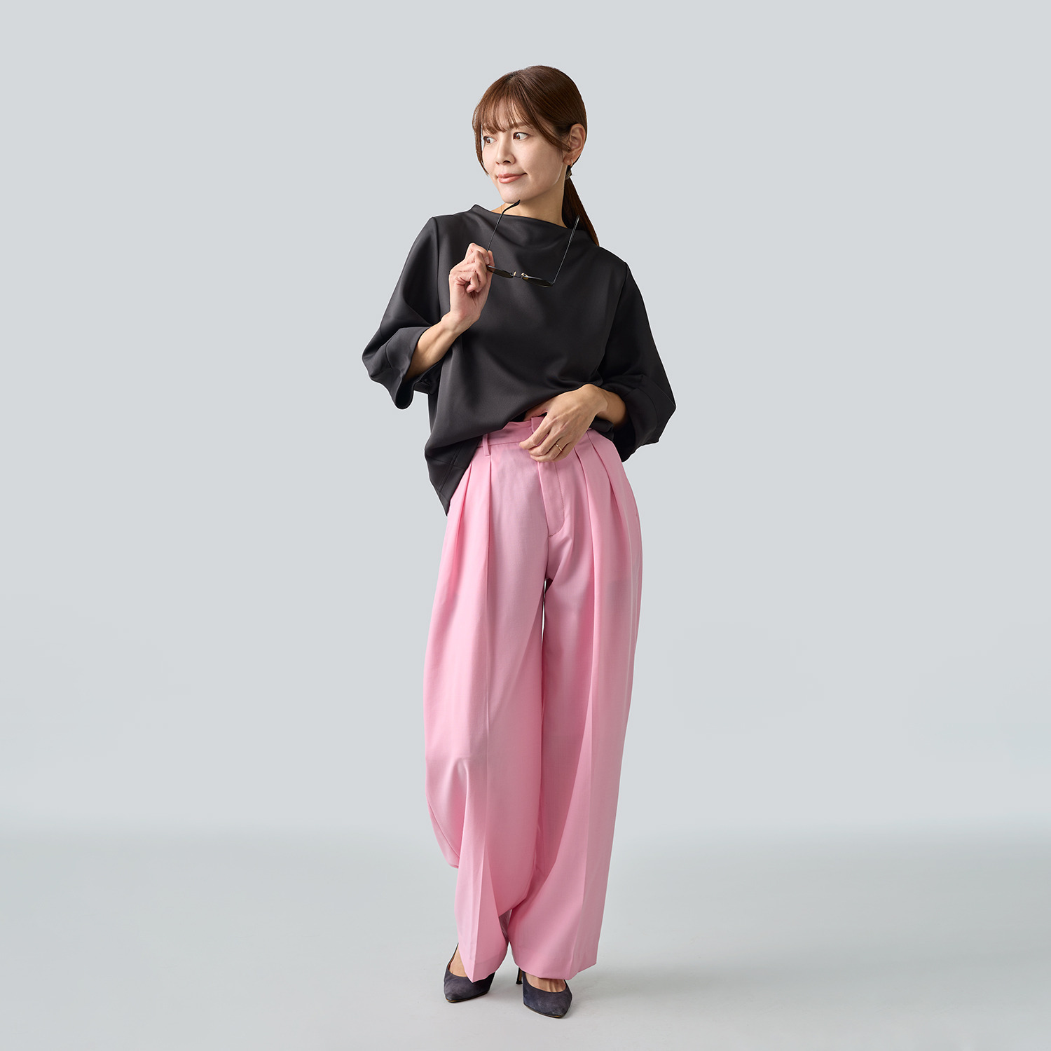 マンスリートライミー 着回し抜群 体形カバートップス＆ すっきりスカートセット