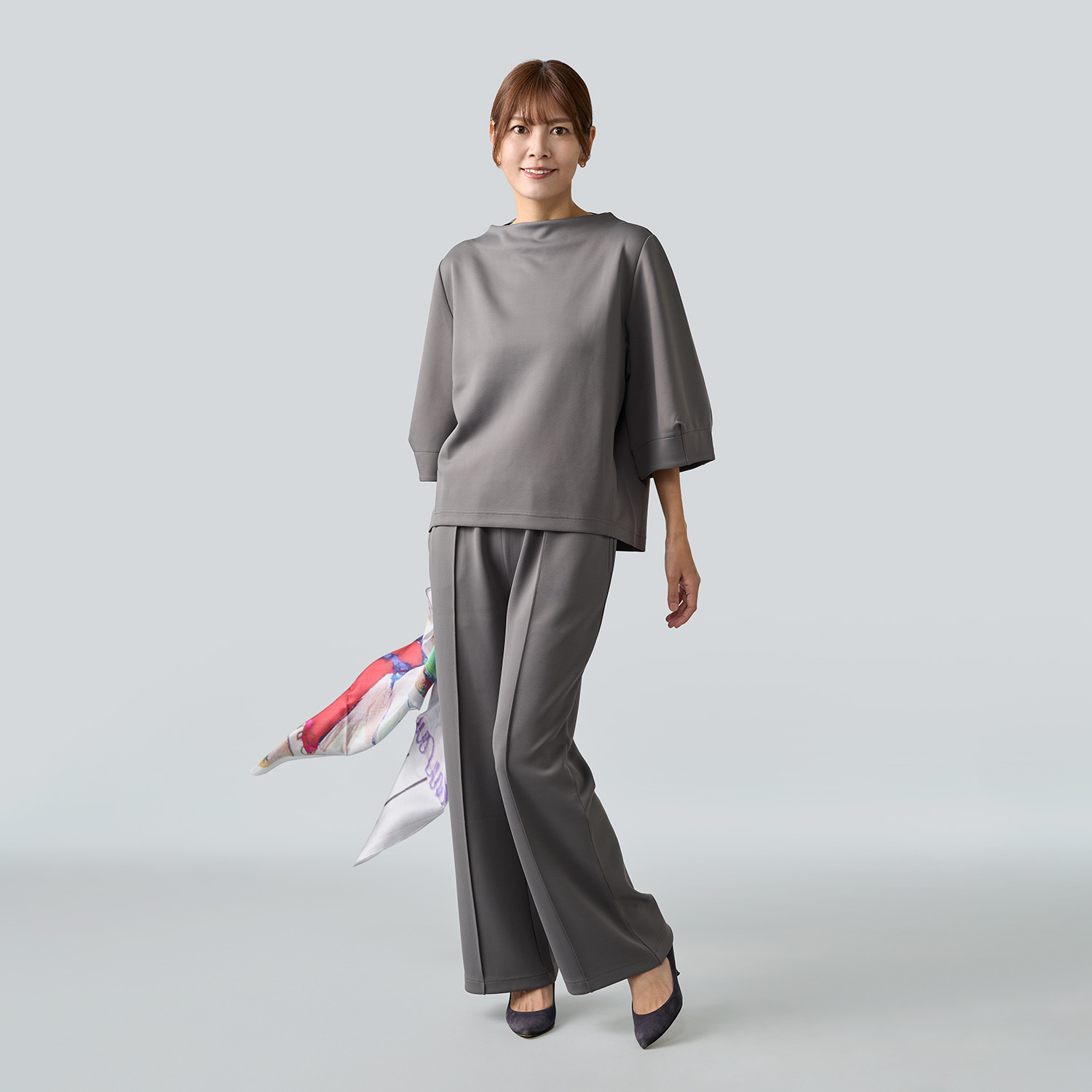 マンスリートライミー 着回し抜群 体形カバートップス＆ すっきりスカートセット