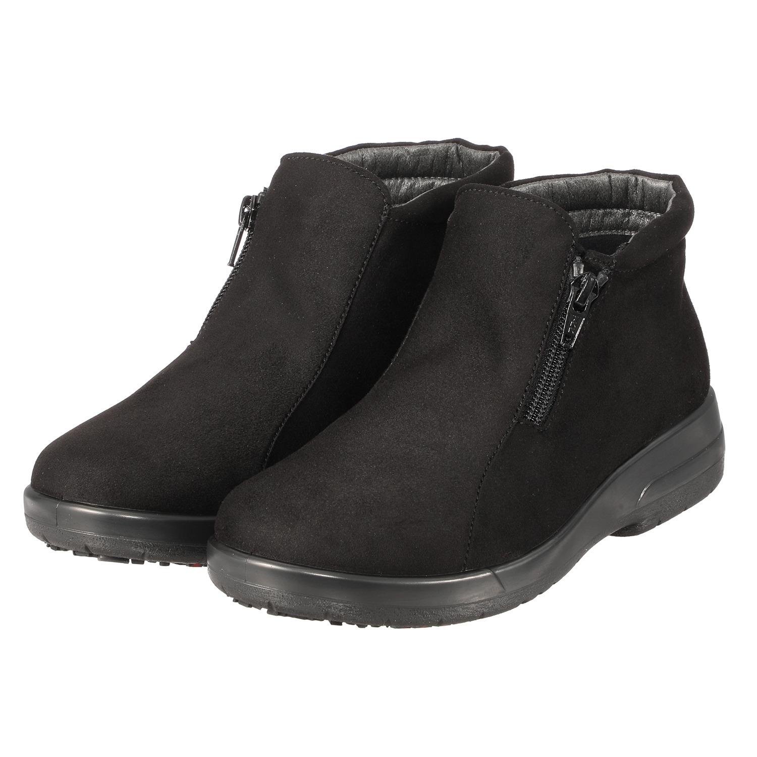 トップドライ スエード調 サイドファスナー付 ハイカットシューズ