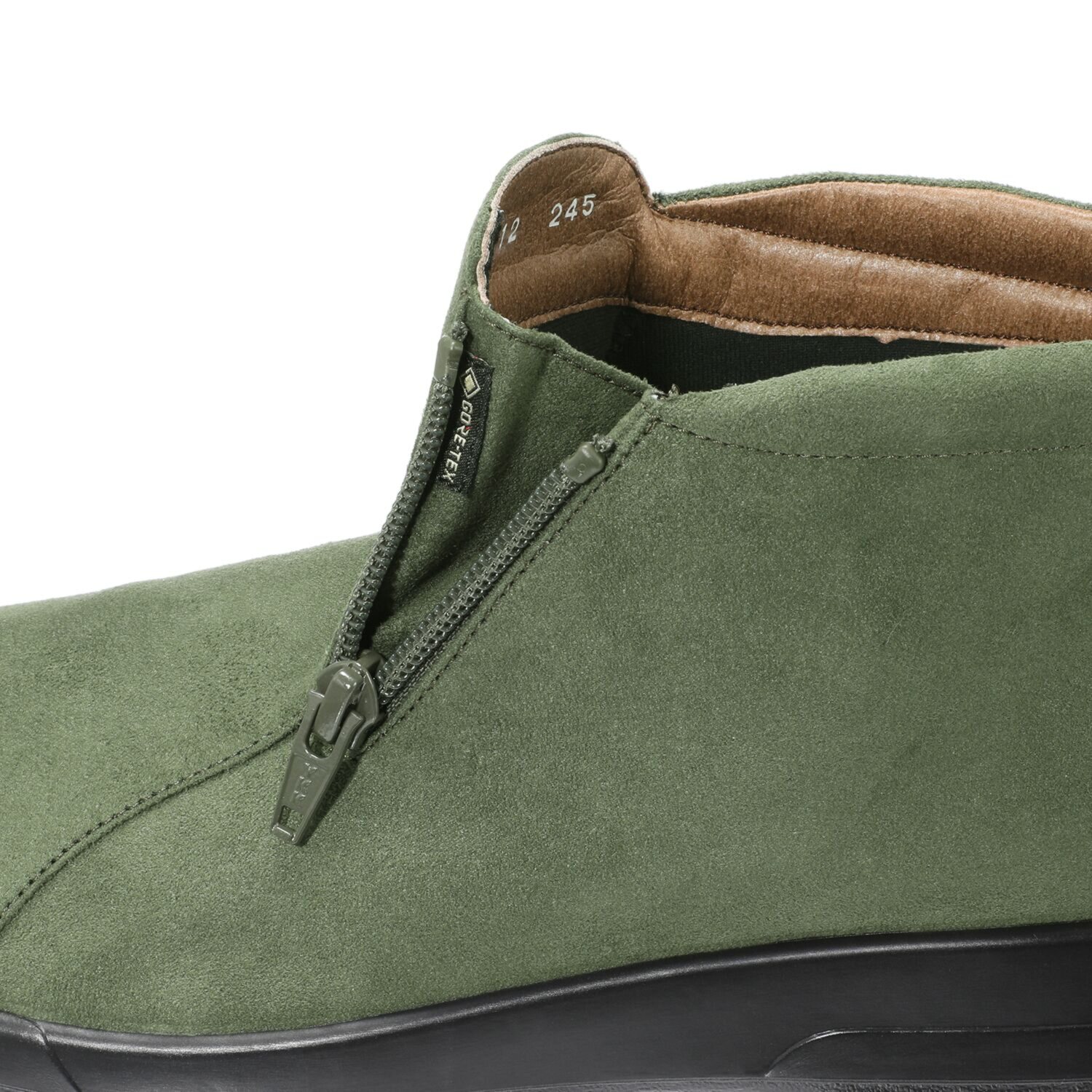 トップドライ スエード調 サイドファスナー付 ハイカットシューズ