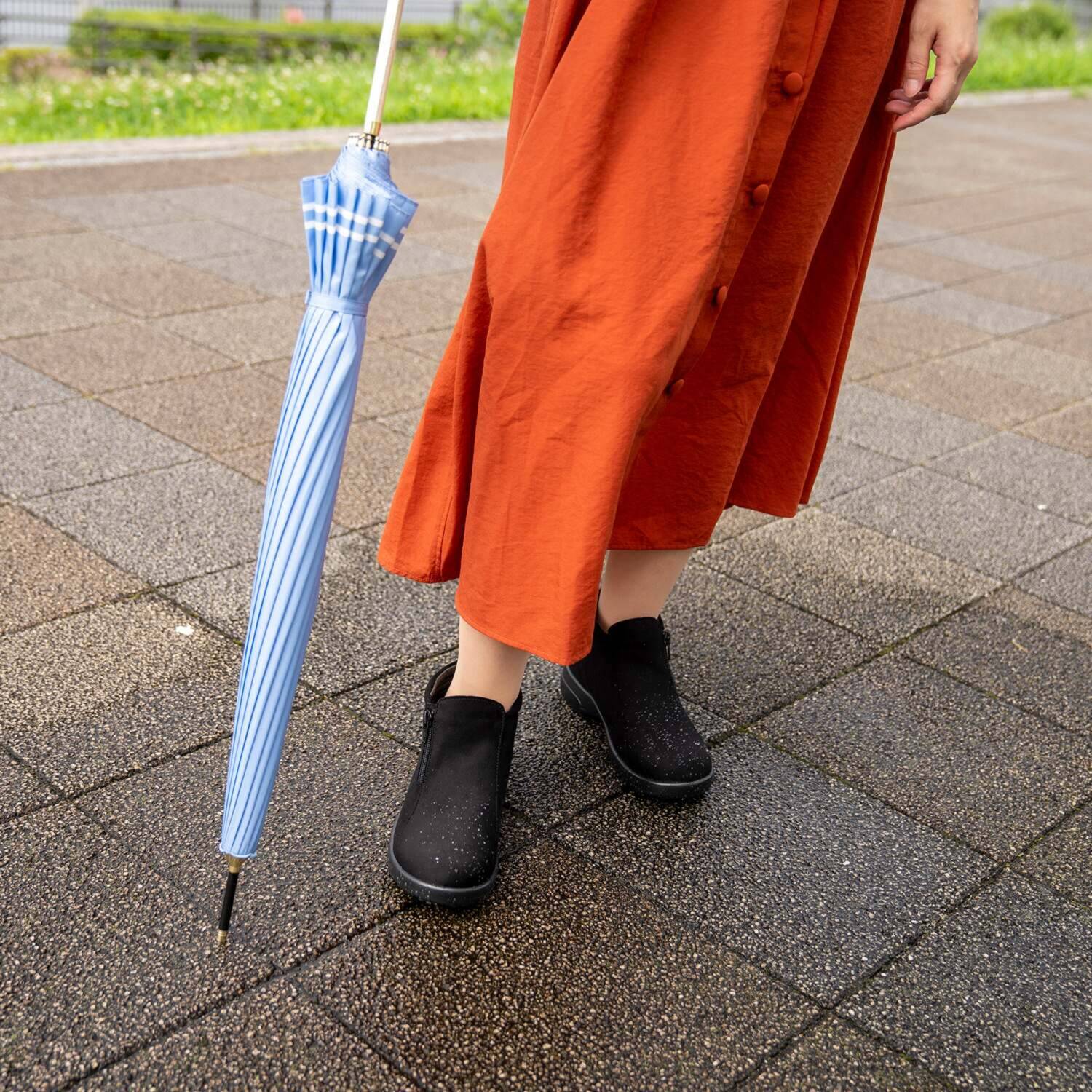 トップドライ スエード調 サイドファスナー付 ハイカットシューズ