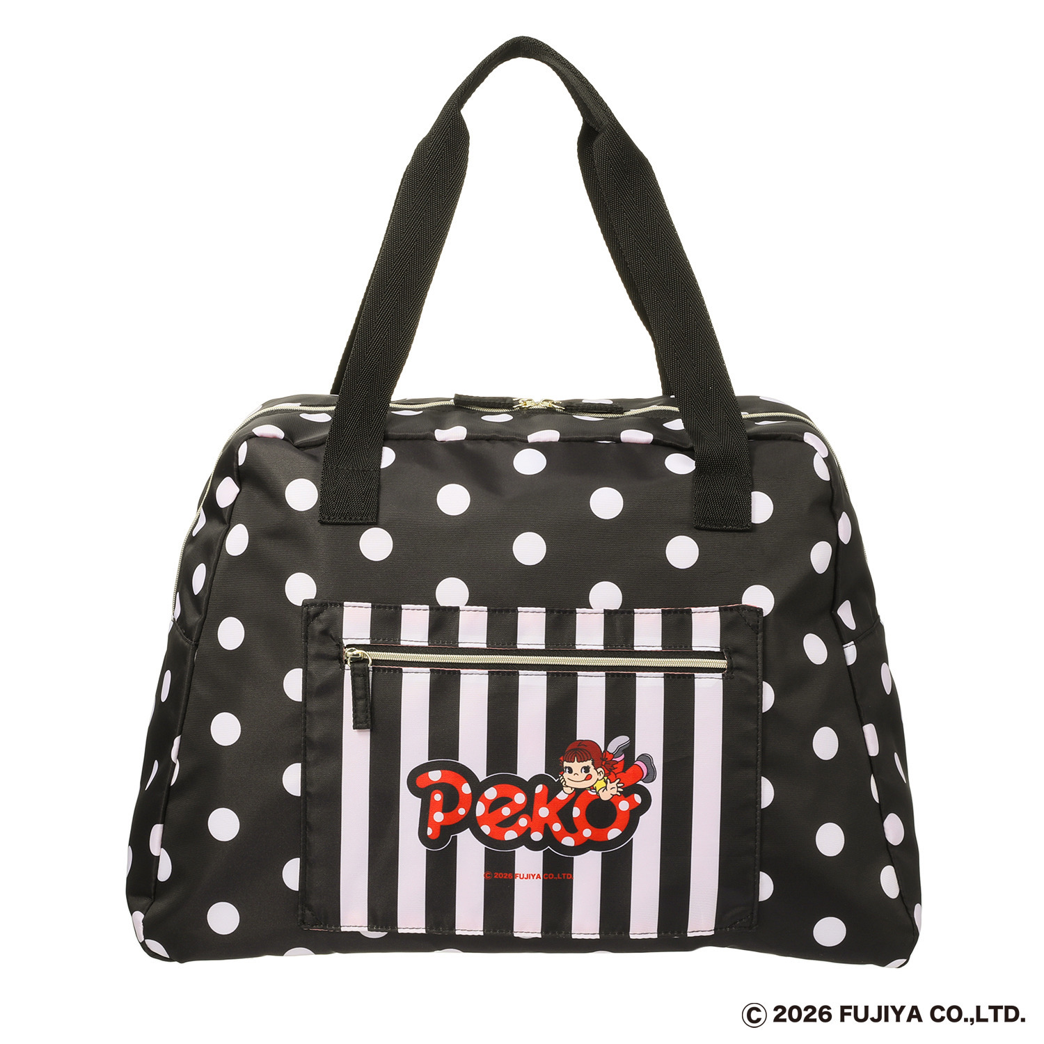 ペコちゃん ポケッタブル トラベルトートバッグ キャンディーチャーム付