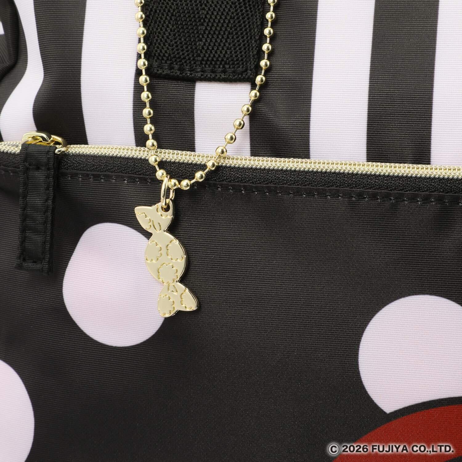 ペコちゃん ポケッタブル トラベルトートバッグ キャンディーチャーム付